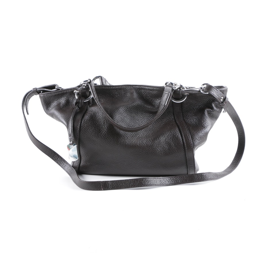 Furla Black Pebbled Leather Tote