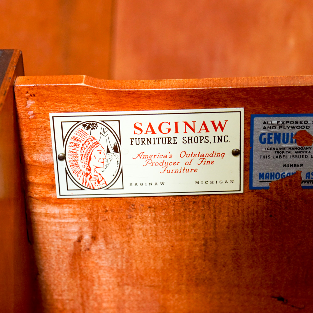 Vintage Hepplewhite Style Mahogany Breakfront with Secretary Desk