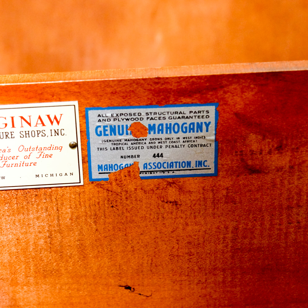 Vintage Hepplewhite Style Mahogany Breakfront with Secretary Desk