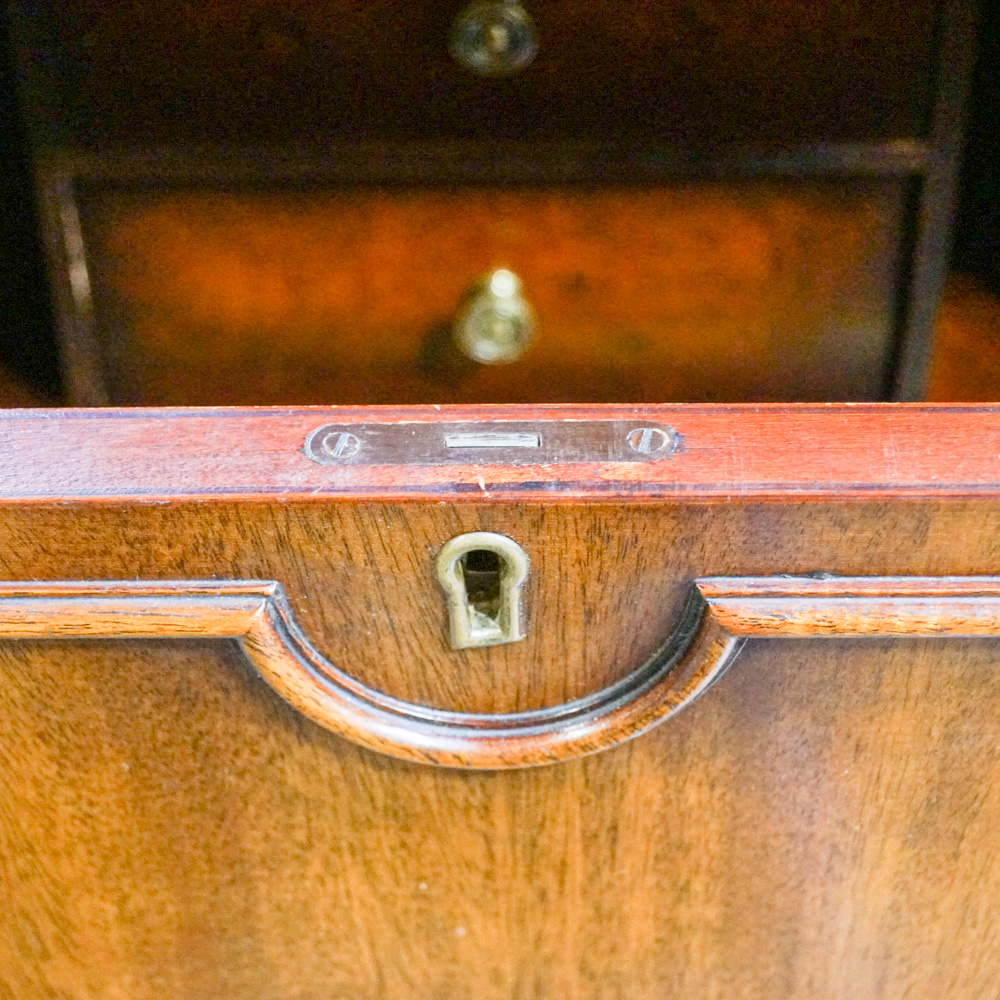 Vintage Hepplewhite Style Mahogany Breakfront with Secretary Desk