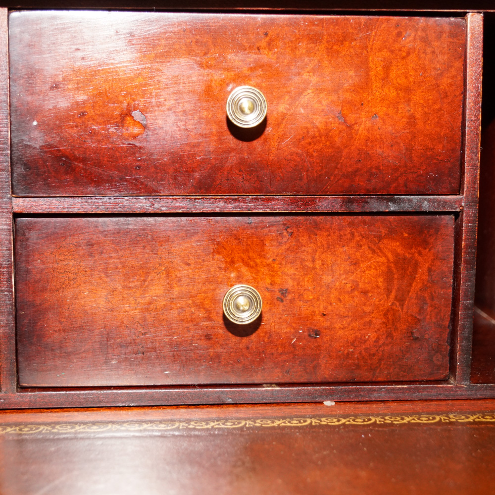Vintage Hepplewhite Style Mahogany Breakfront with Secretary Desk