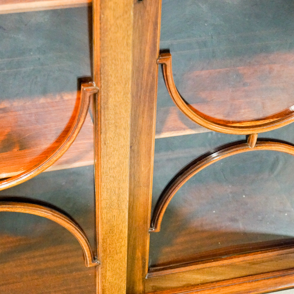 Vintage Hepplewhite Style Mahogany Breakfront with Secretary Desk