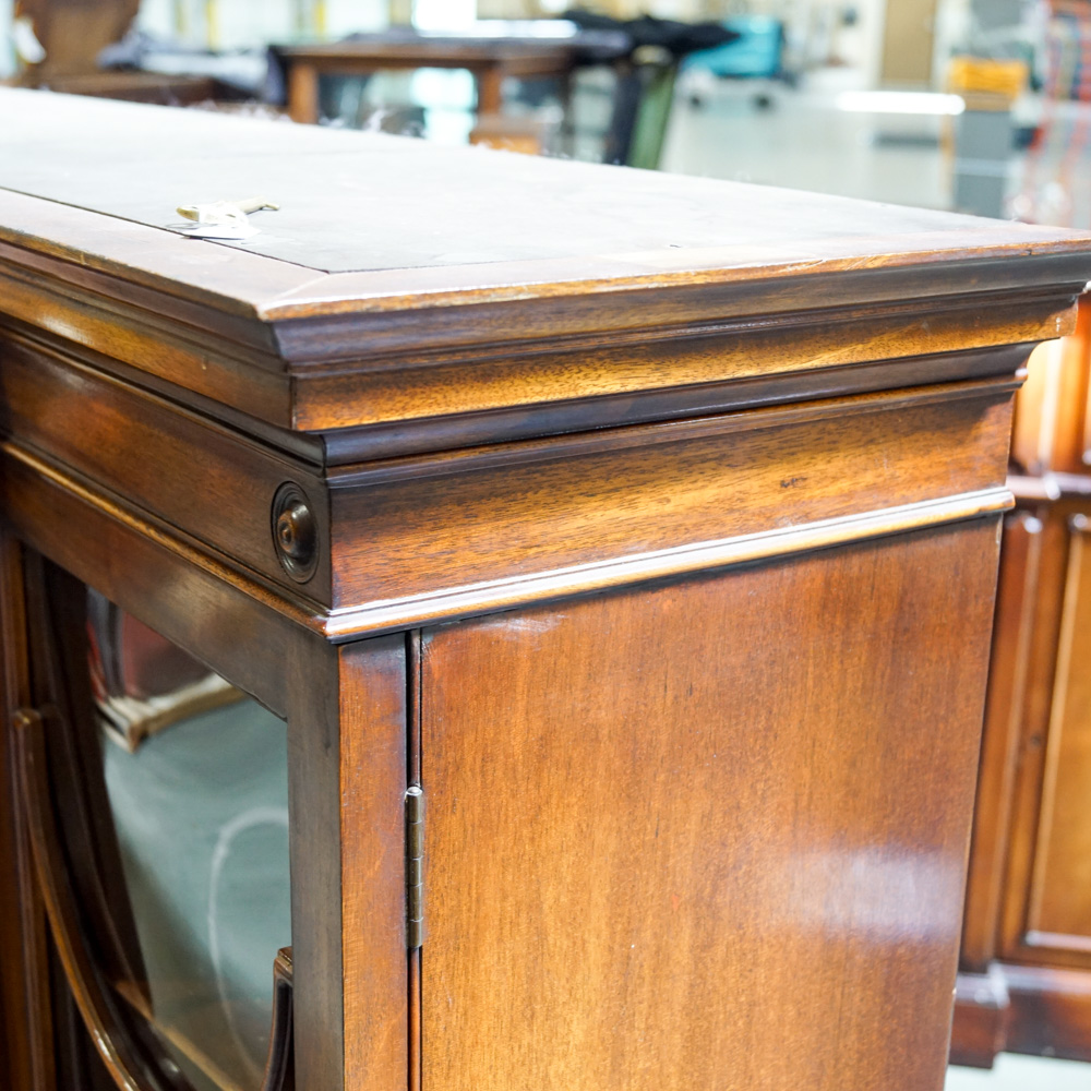 Vintage Hepplewhite Style Mahogany Breakfront with Secretary Desk