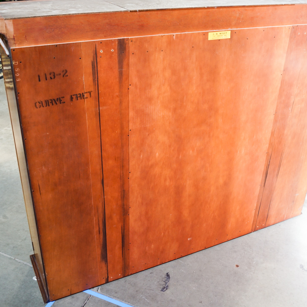 Vintage Hepplewhite Style Mahogany Breakfront with Secretary Desk