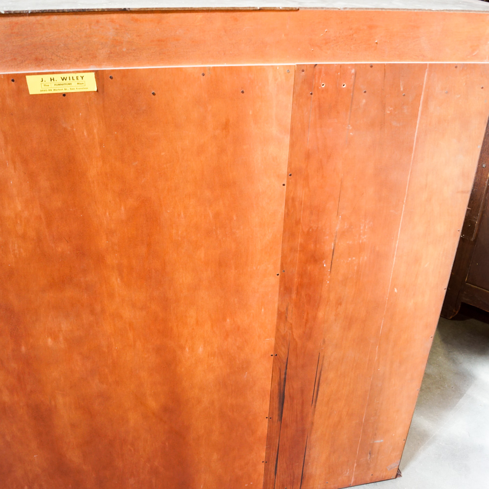 Vintage Hepplewhite Style Mahogany Breakfront with Secretary Desk