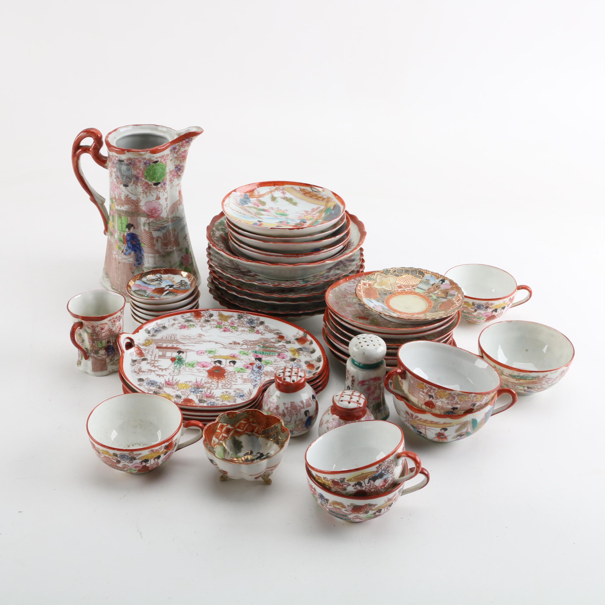 Vintage Japanese "Geisha Girl" Tableware
