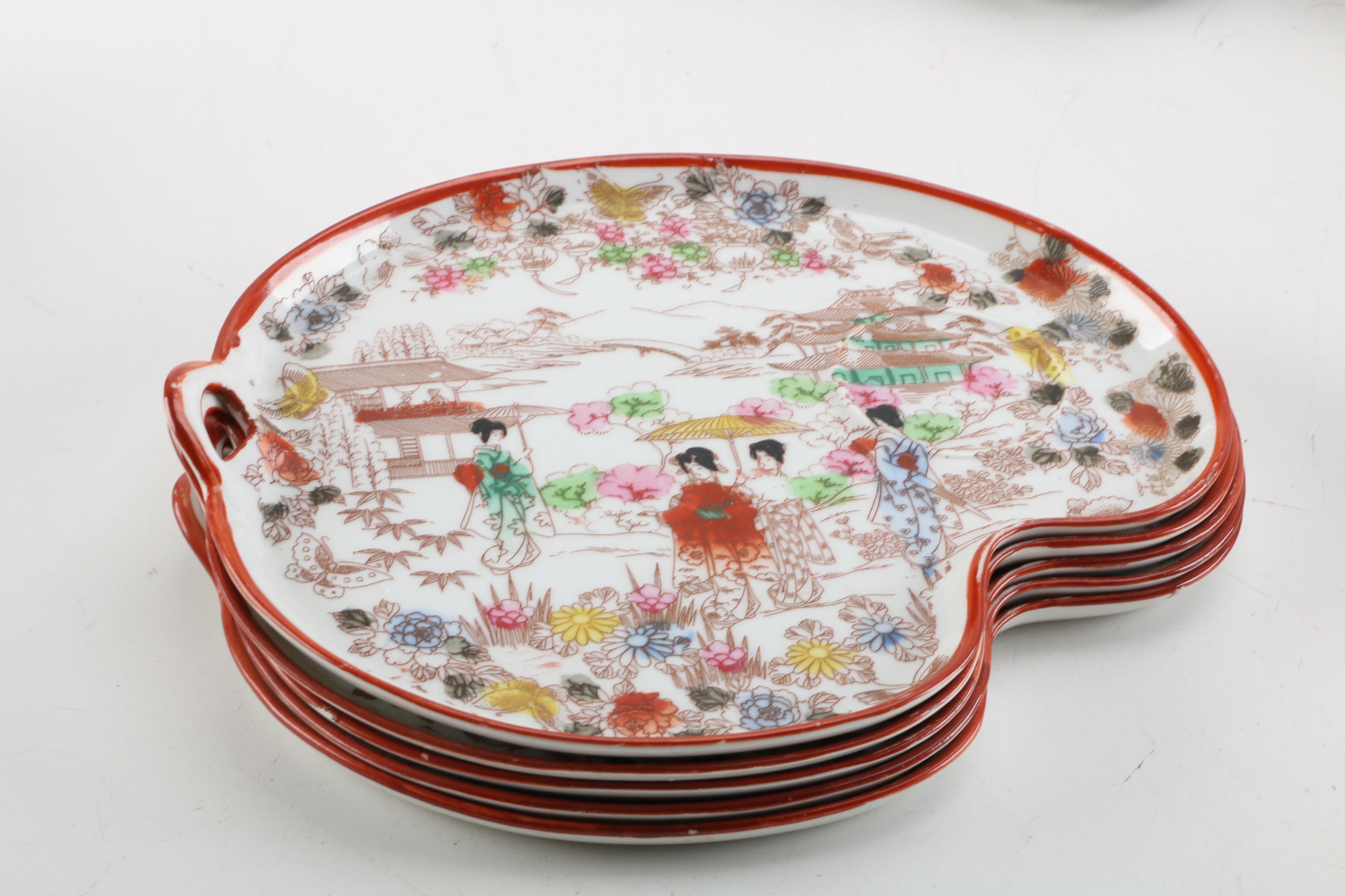 Vintage Japanese "Geisha Girl" Tableware