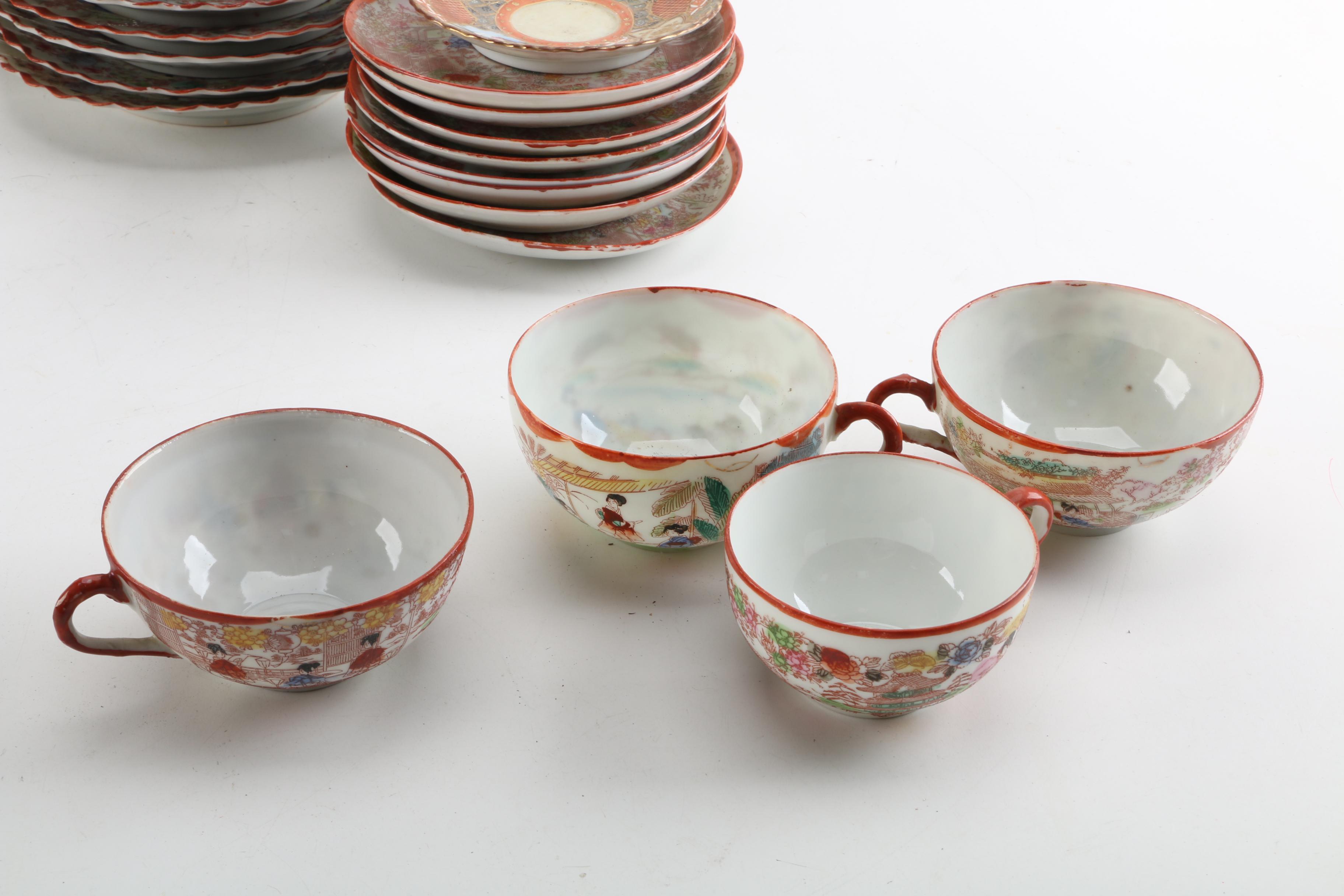Vintage Japanese "Geisha Girl" Tableware