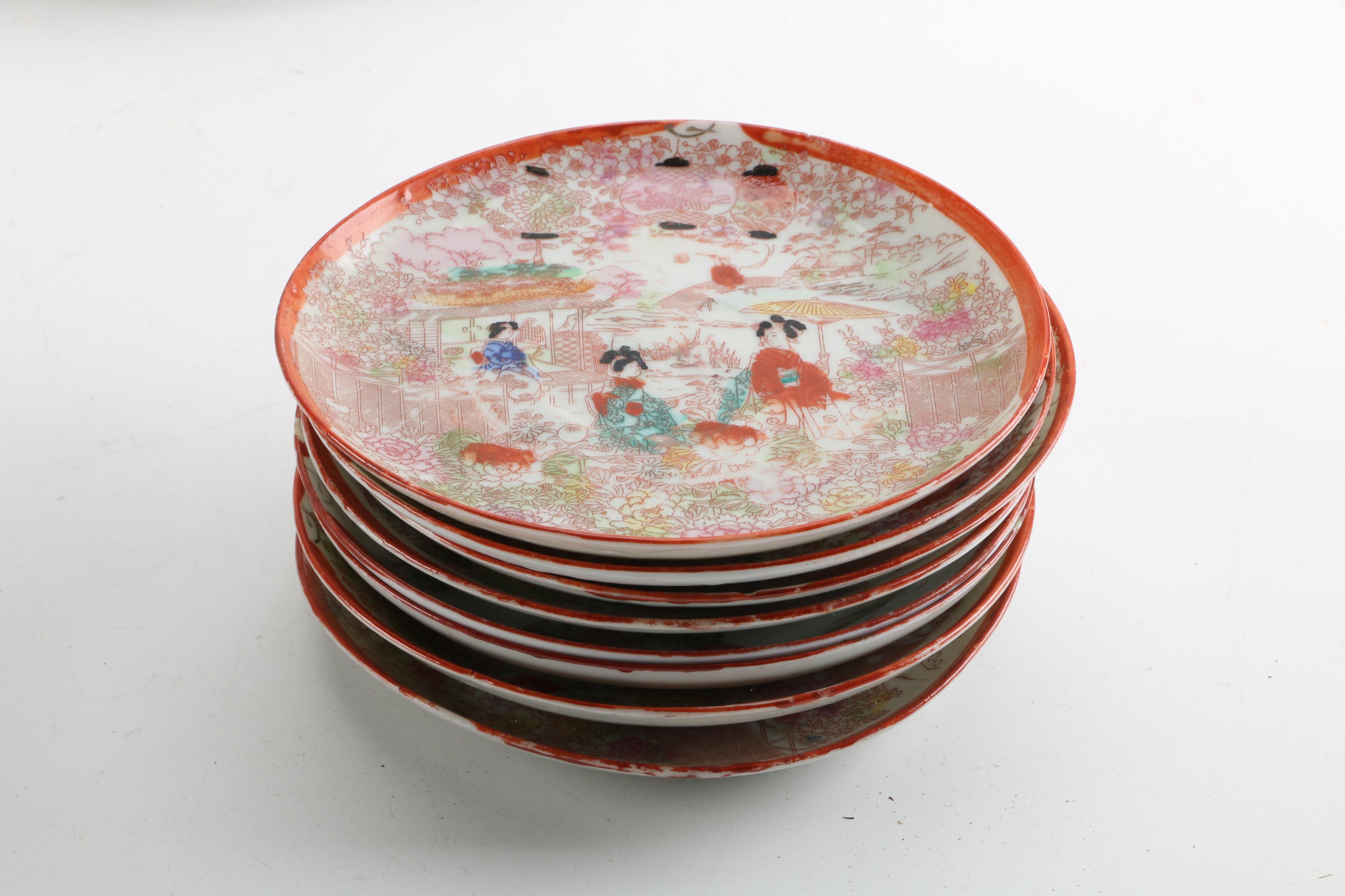 Vintage Japanese "Geisha Girl" Tableware