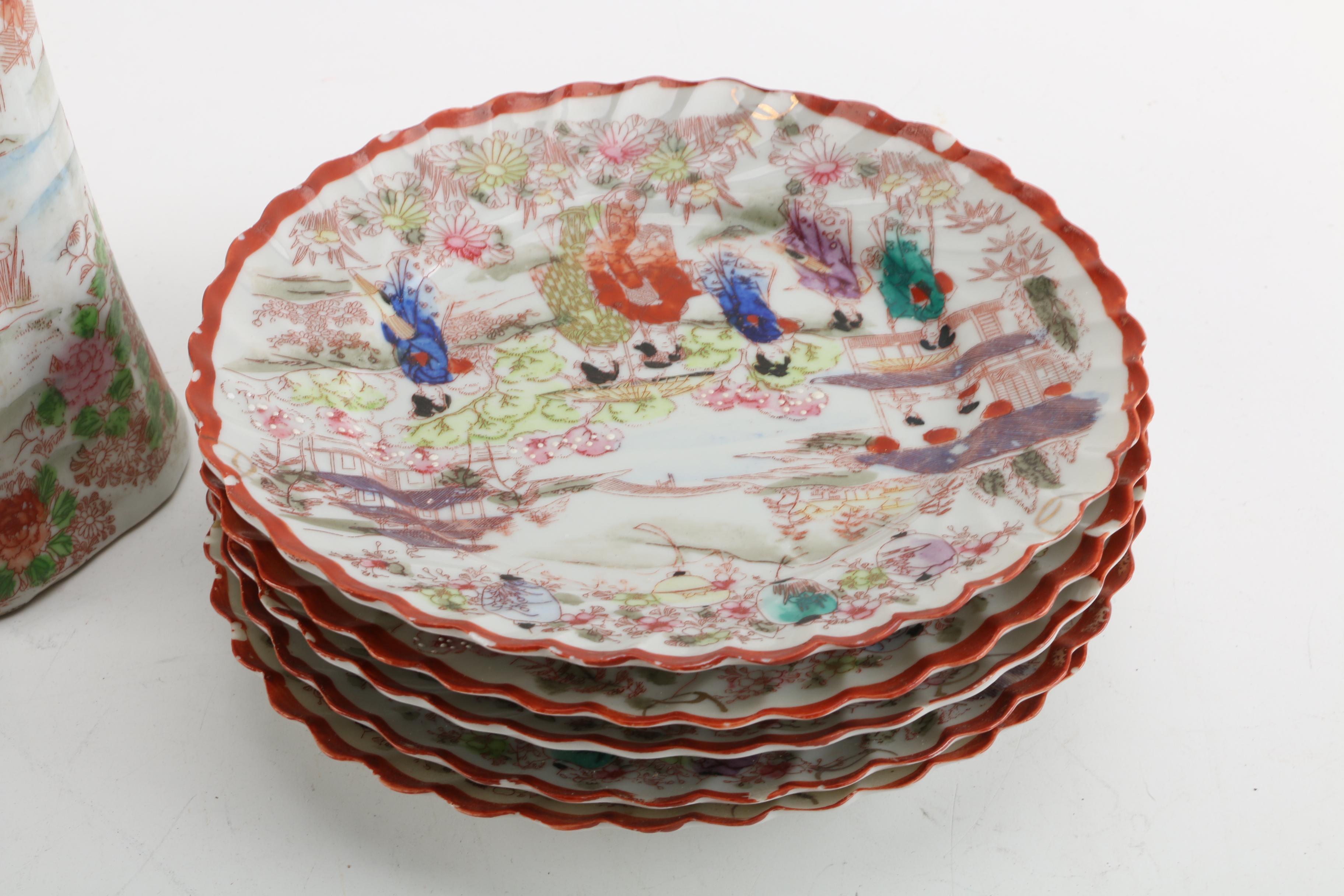 Vintage Japanese "Geisha Girl" Tableware