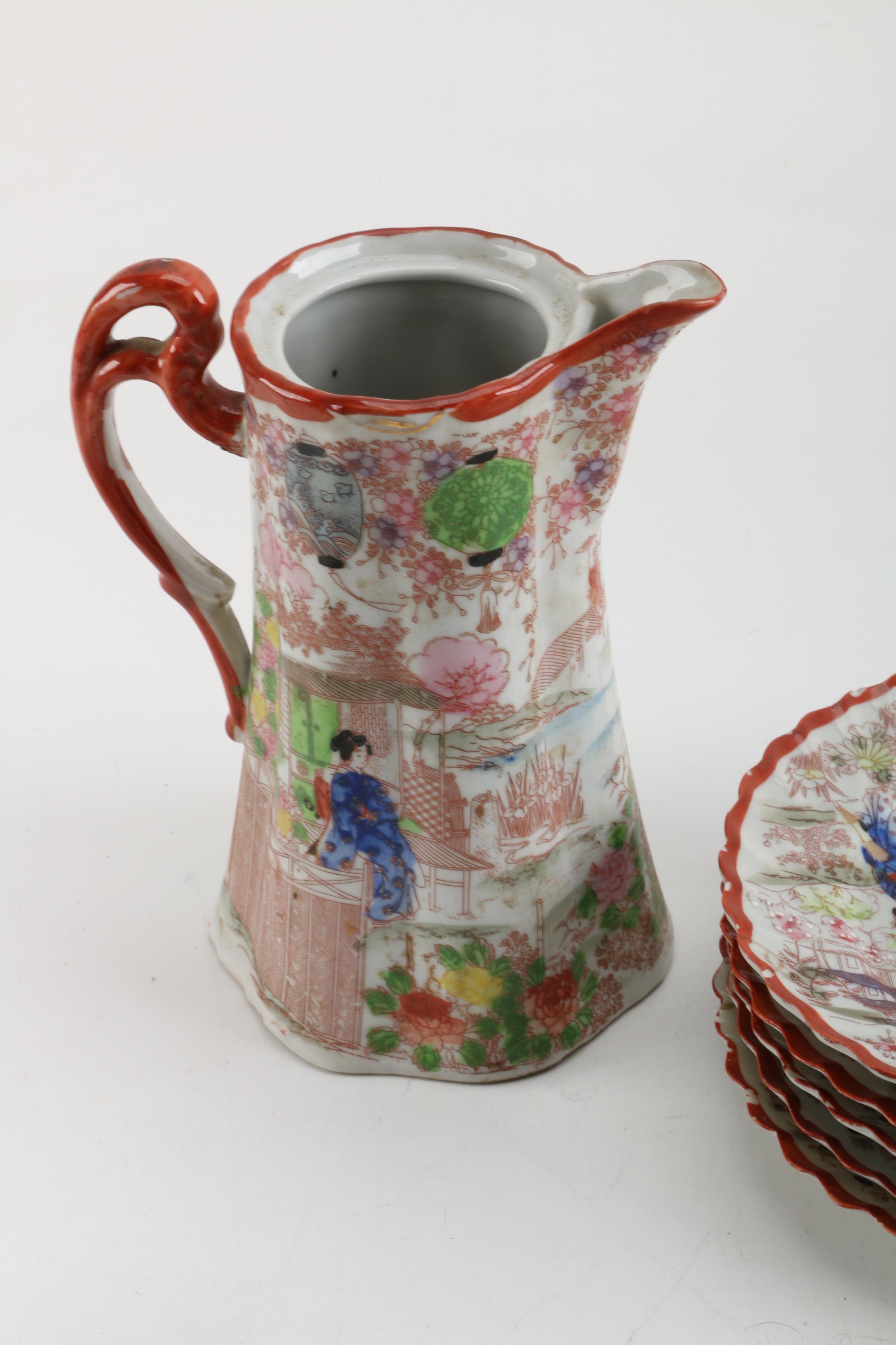 Vintage Japanese "Geisha Girl" Tableware