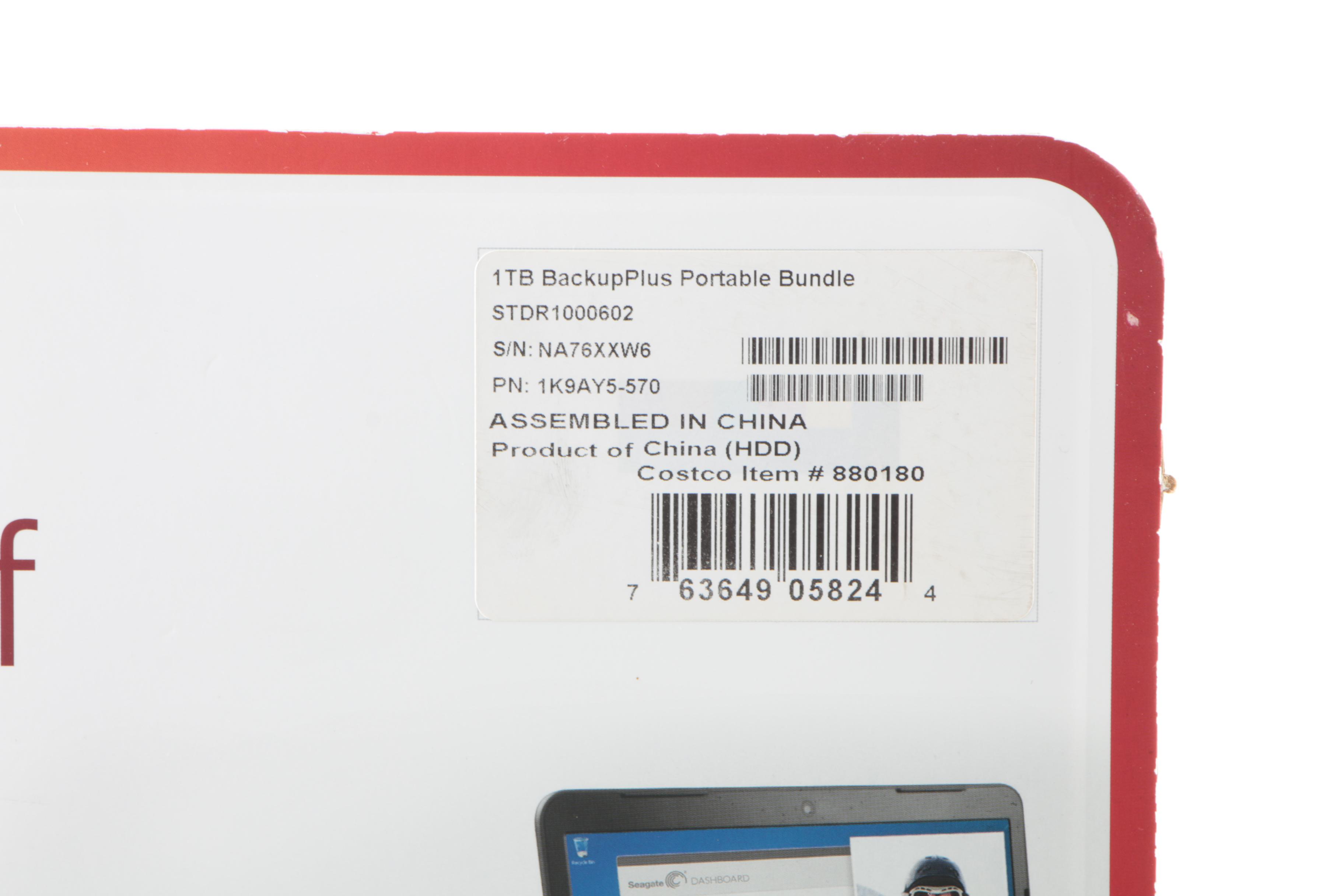 Seagate 1TB Portable Drive with Sanyo Eneloop Rechargeable Battery Set