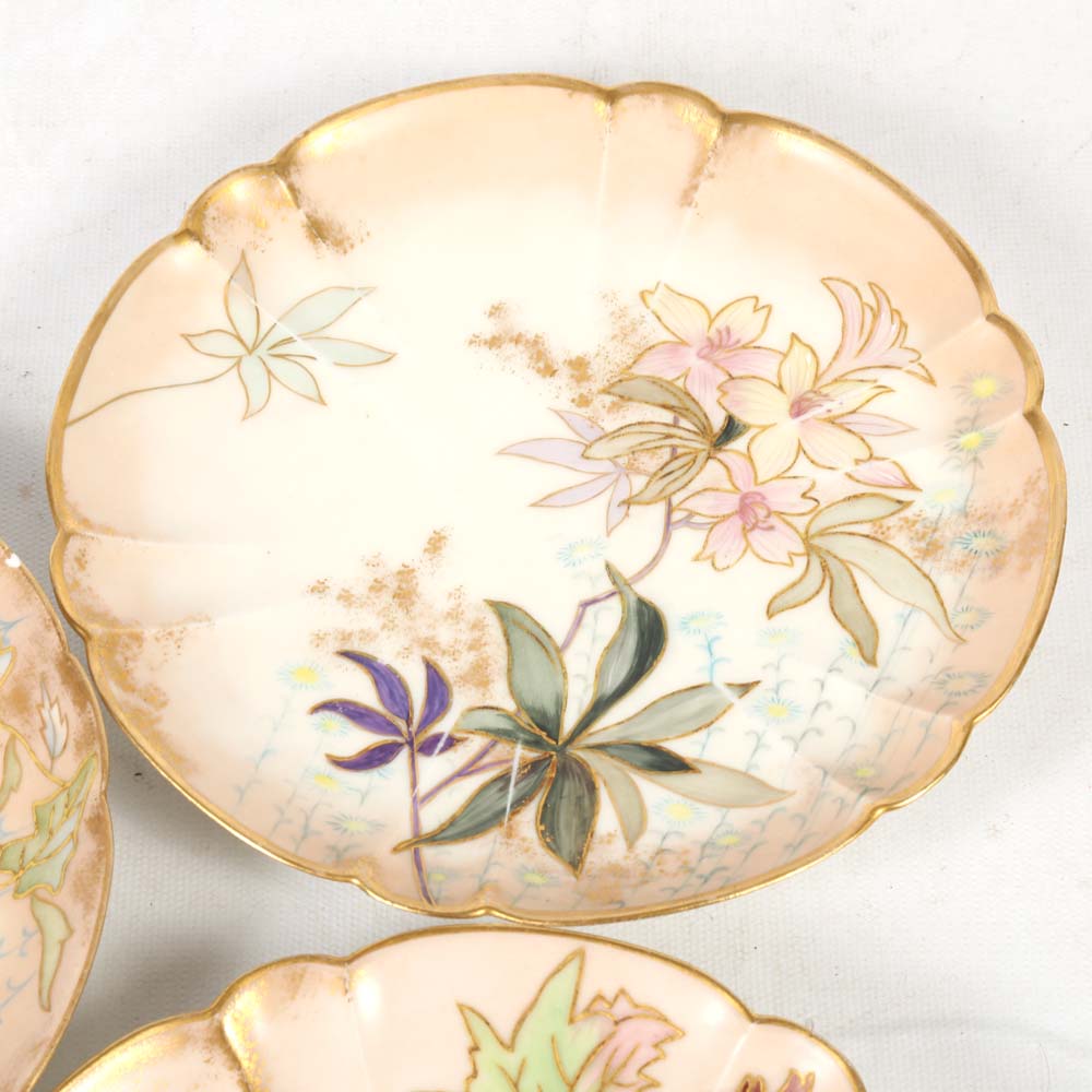 Hand Painted Floral Plates