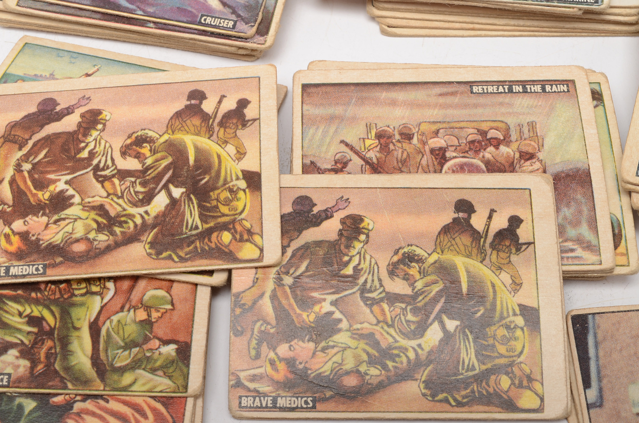 Seventy 1950 "Freedom's War Topps Military Trading Cards