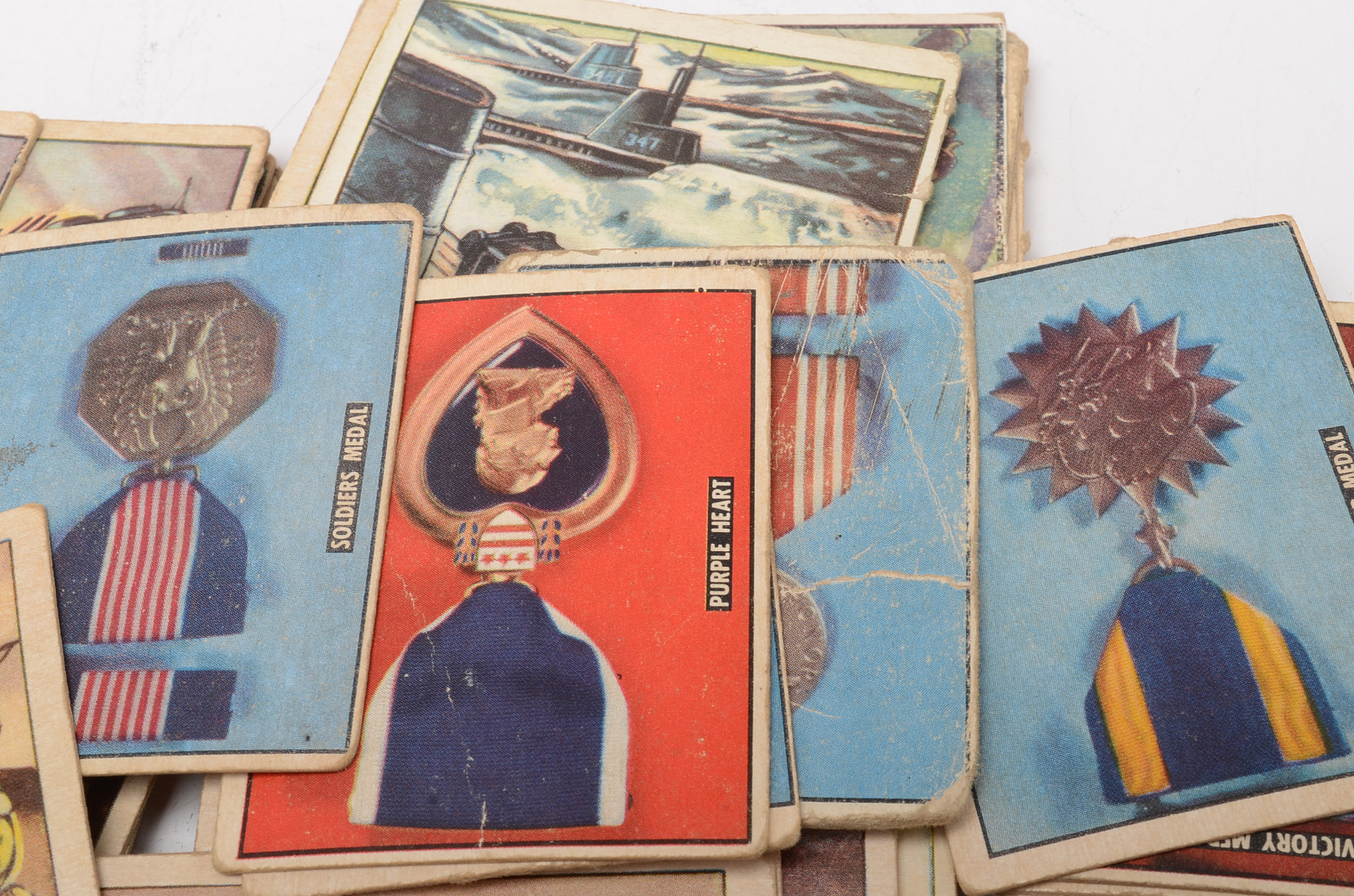 Seventy 1950 "Freedom's War Topps Military Trading Cards