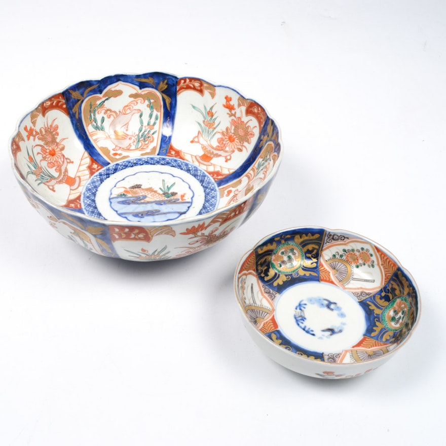 Late 19th Century Japanese Imari Porcelain Bowls