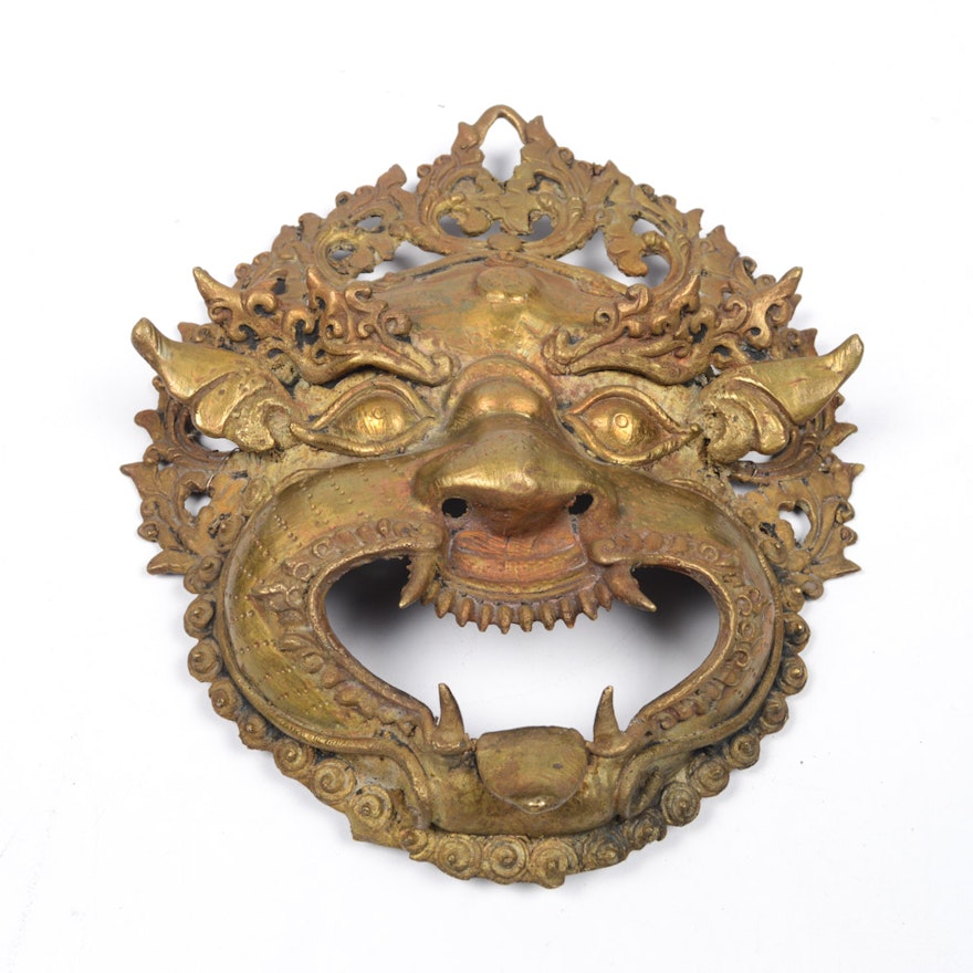 Nepalese Cast Brass Mask