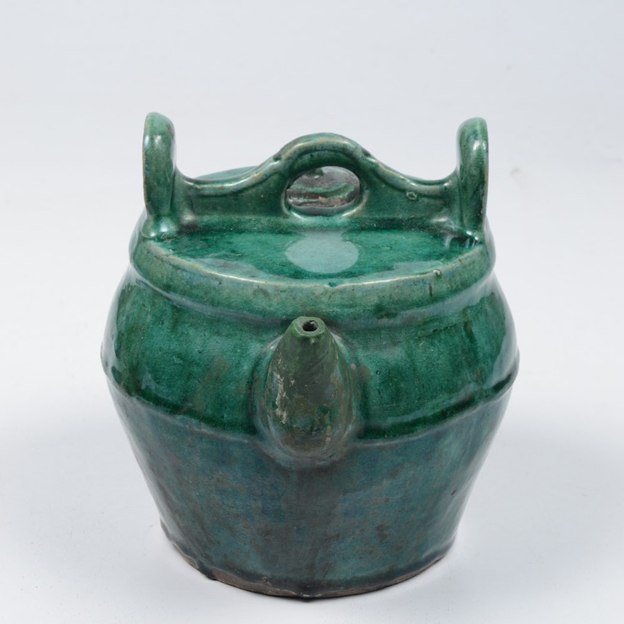 Antique Korean Stoneware Teapot