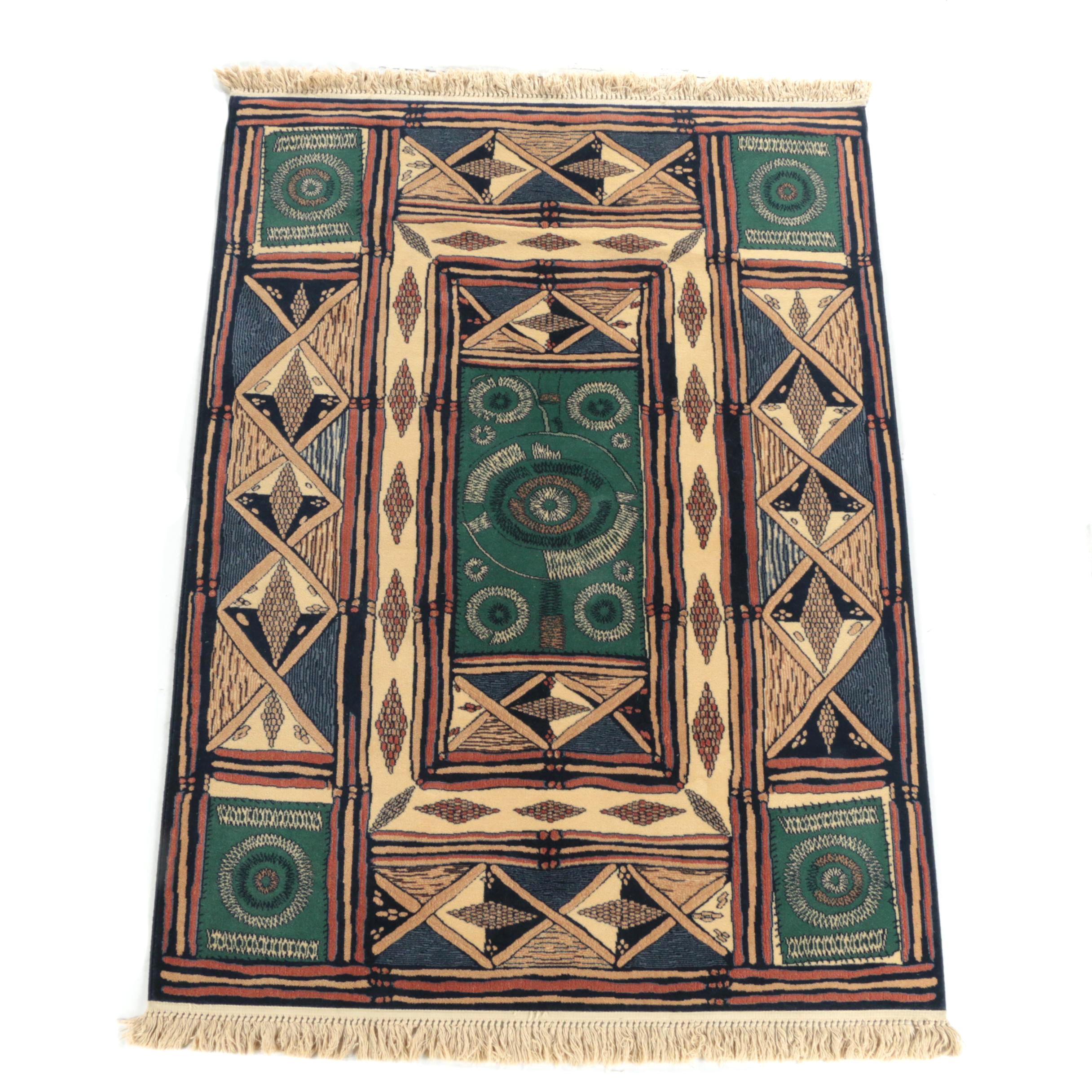 Power-Loomed Capel "Deco-Zula" Wool Area Rug