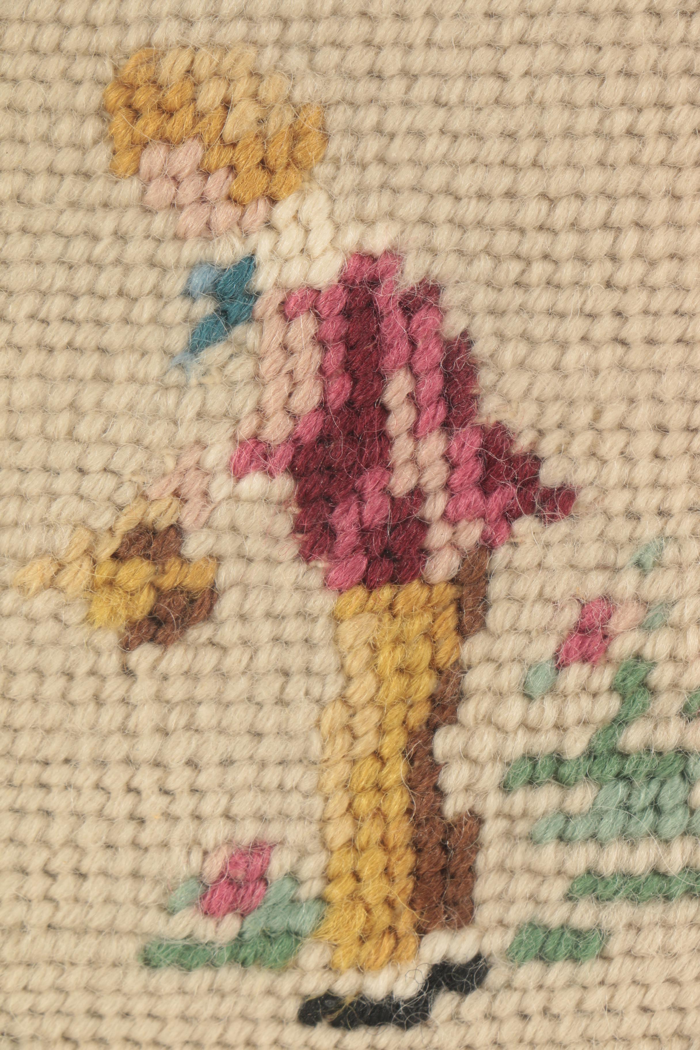 Needlepoint Artwork of Dutch Children