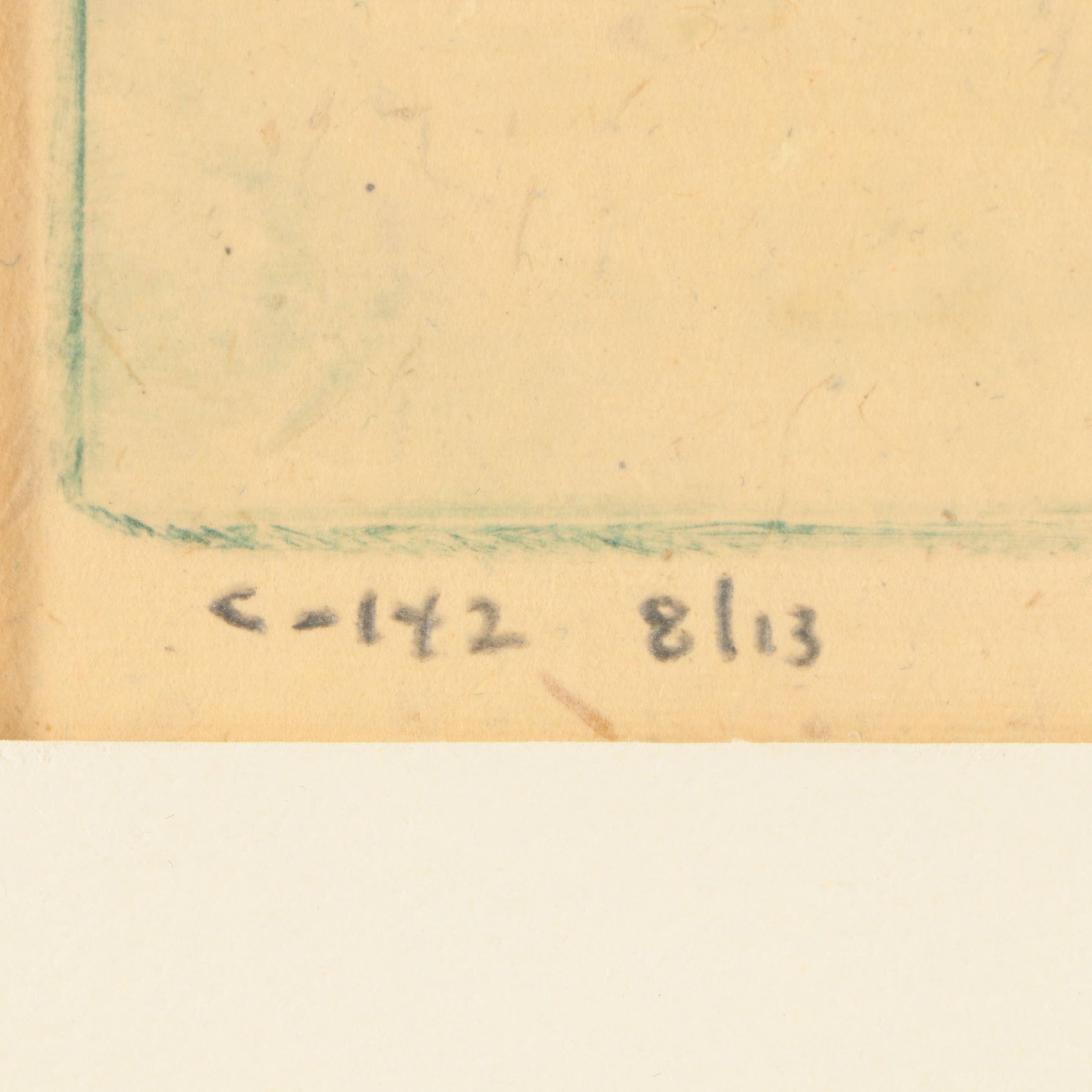 Alex Perrodin 1994 Etching of Bullfrog "C-142"