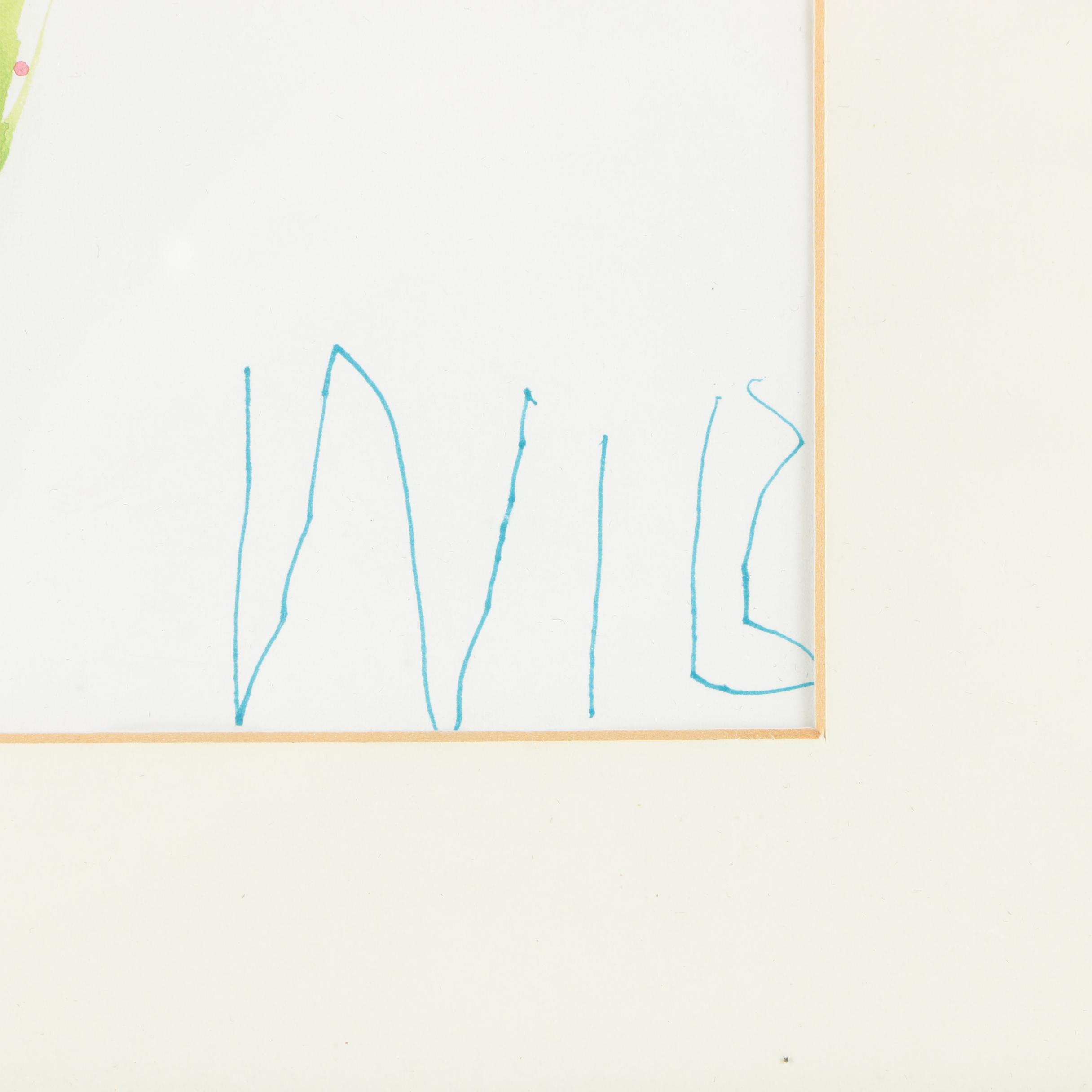 Watercolor Painting of a Flower