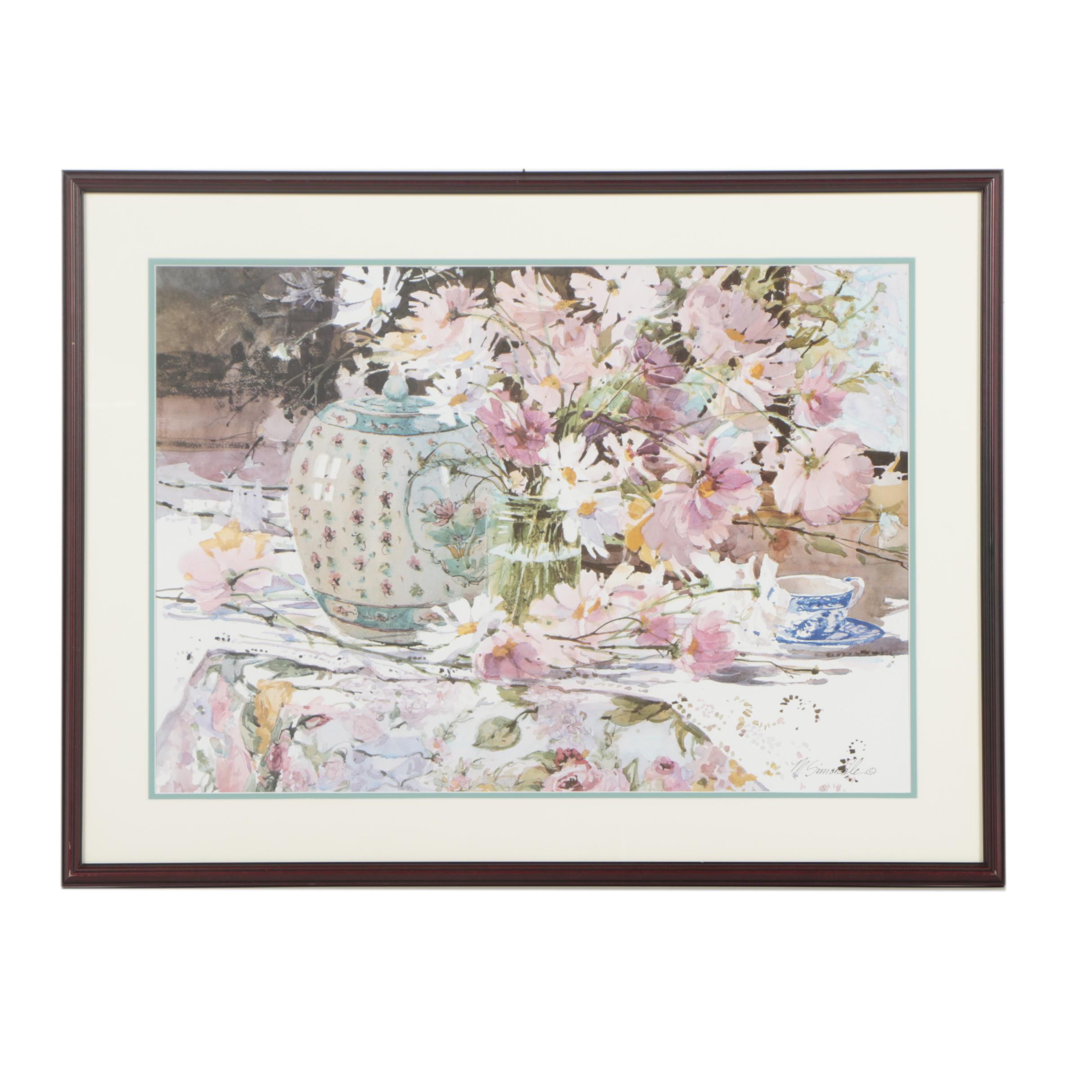 Offset Lithographic Reproduction Print After Marilyn Simandle