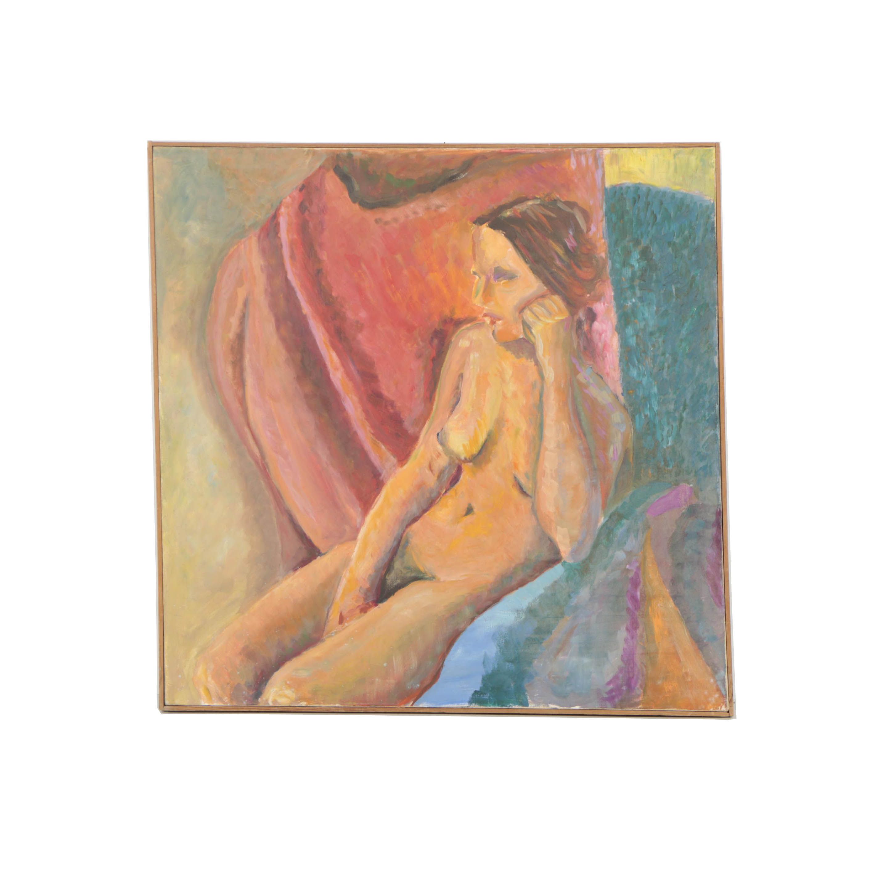 Jane Lanier Oil Painting of a Nude Figure