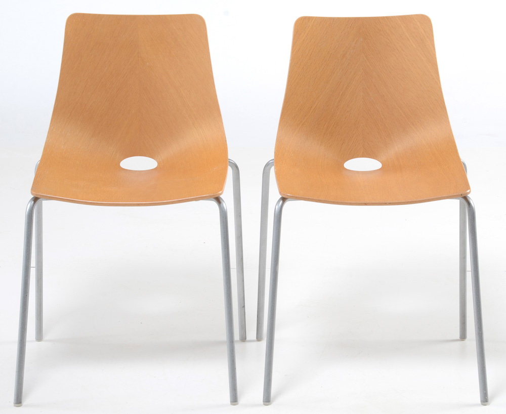 Pair of British Allermuir Bent Wood Chairs