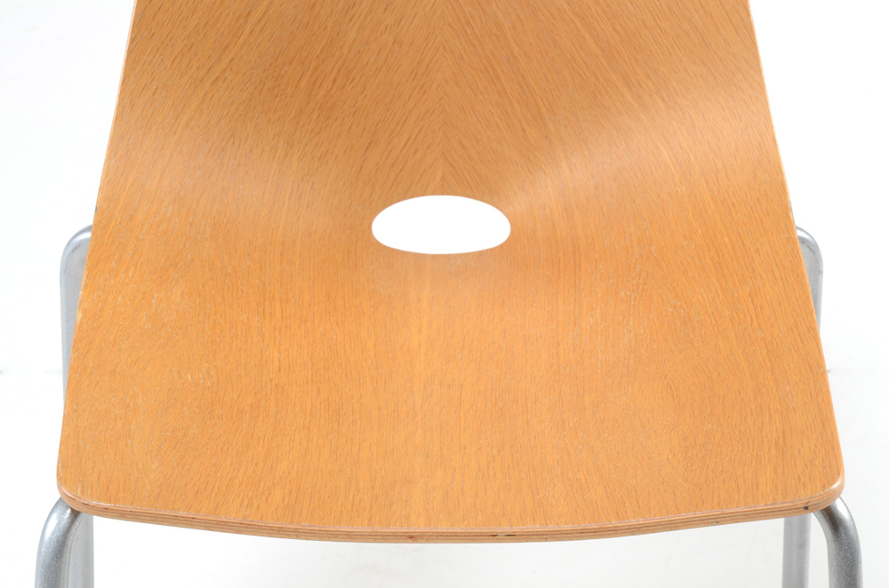 Pair of British Allermuir Bent Wood Chairs