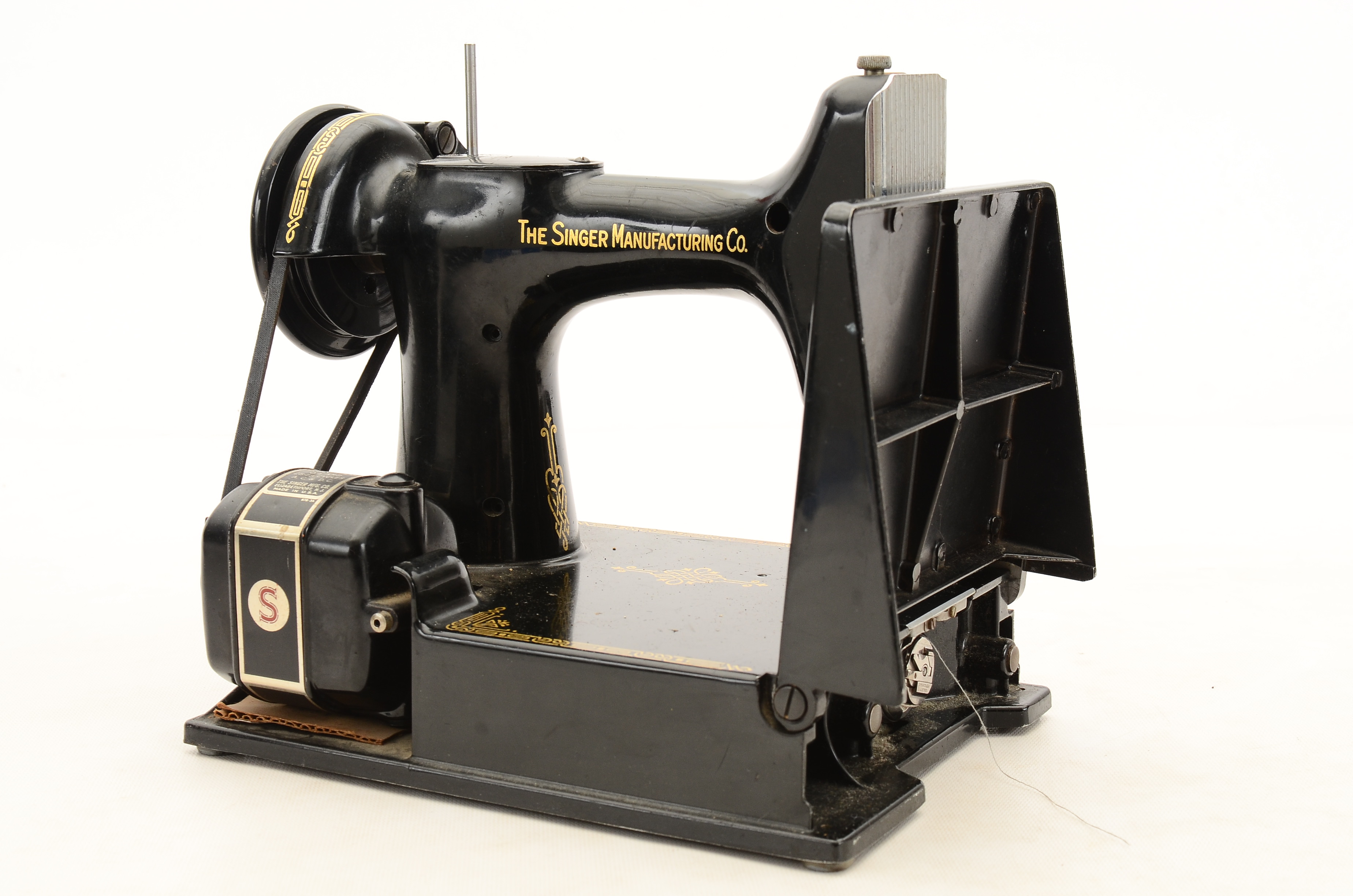 Vintage Portable Electric Singer Sewing Machine, Model 221-1