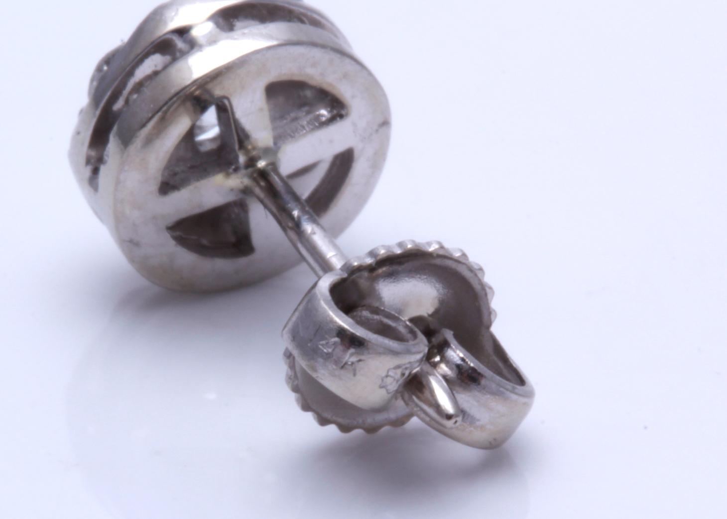 14K White Gold 0.75 CTW Diamond Earrings