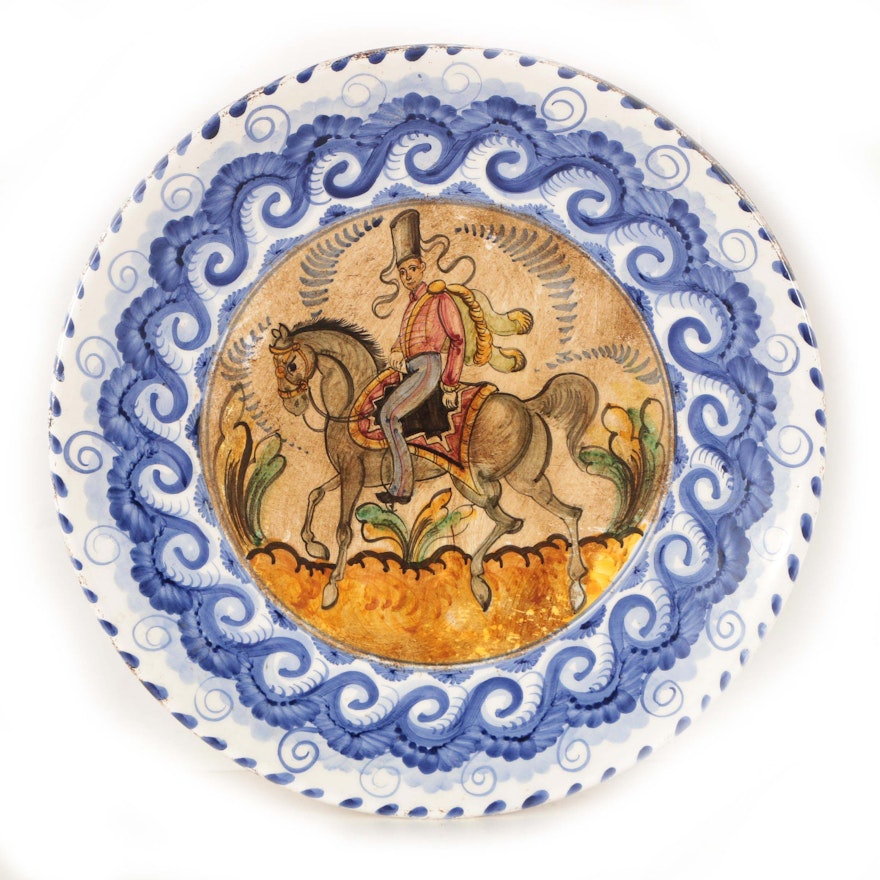 Antonio J. Fernandez Hand Painted Ceramic Charger