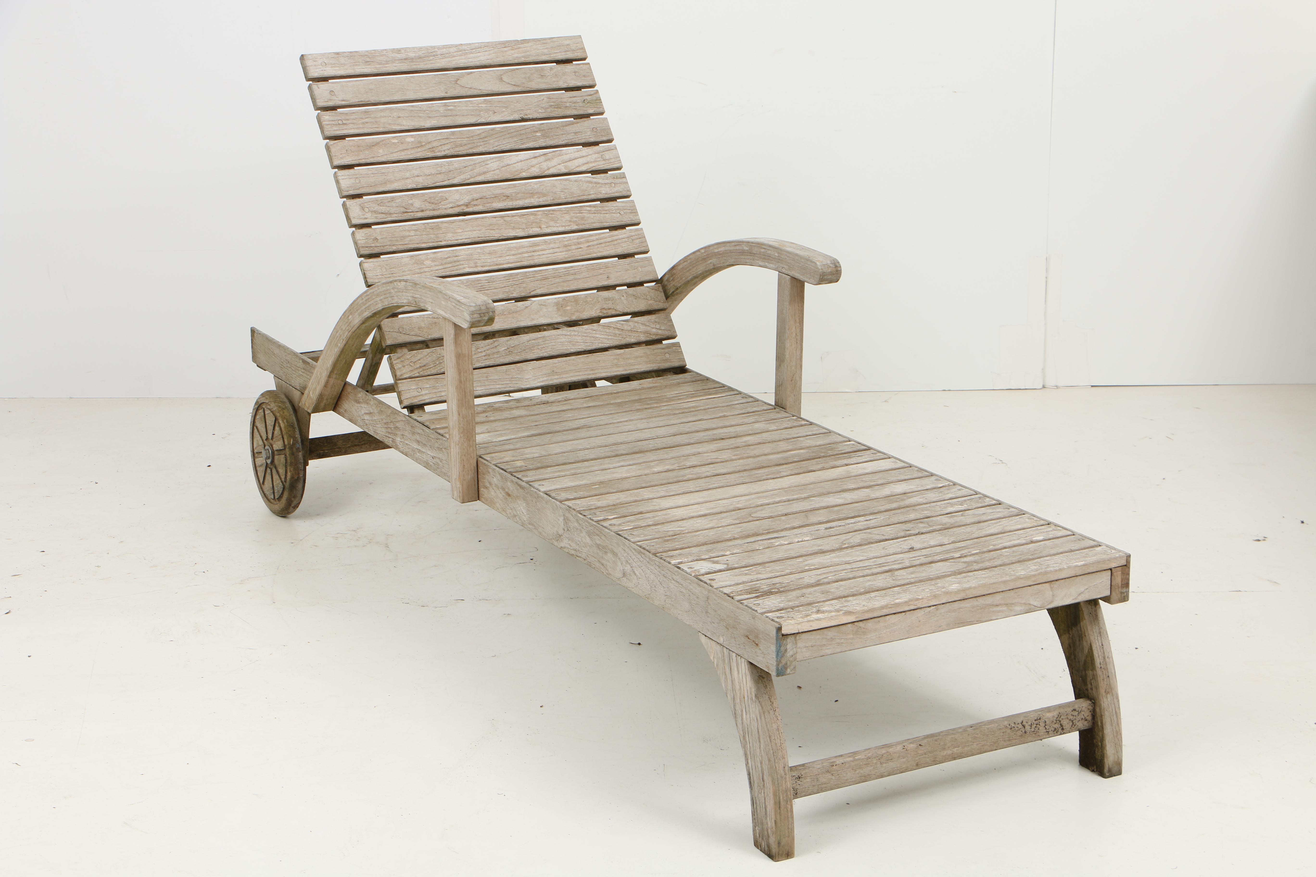 Teak Patio Chaise Lounges by Wood Classics