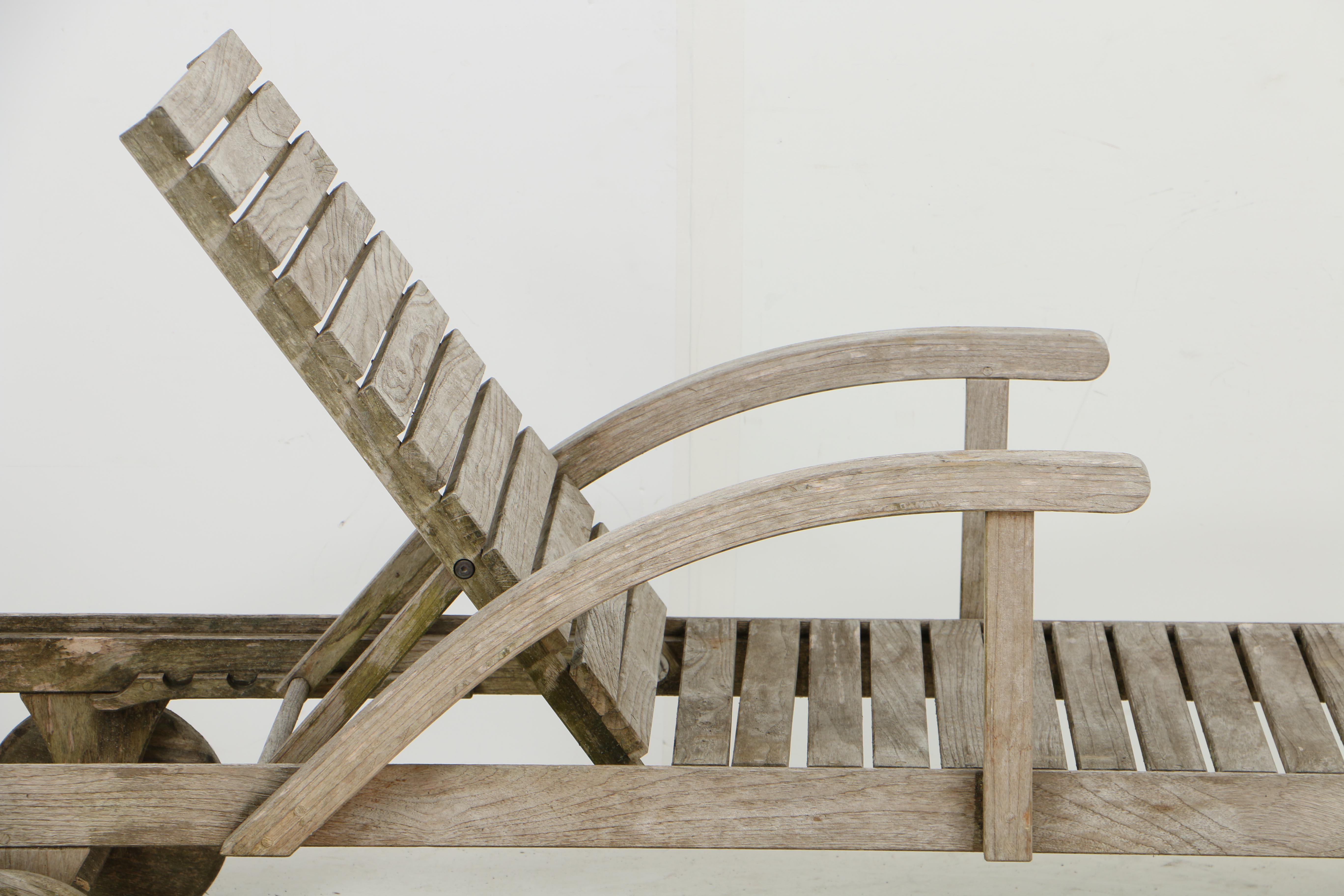 Teak Patio Chaise Lounges by Wood Classics