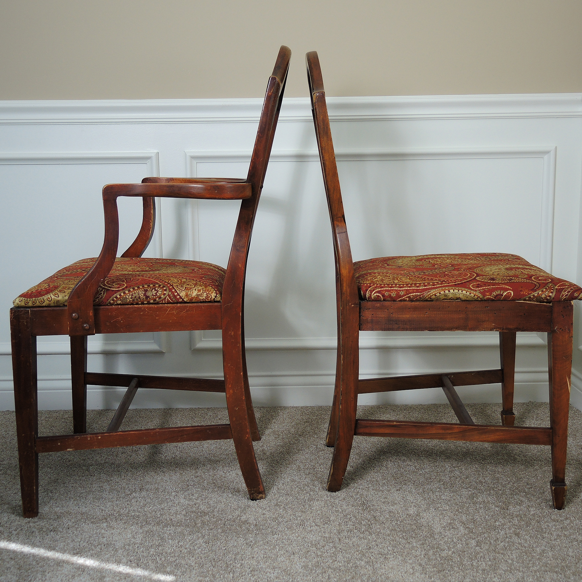 Vintage Mahogany Dining Table and Seven Chairs