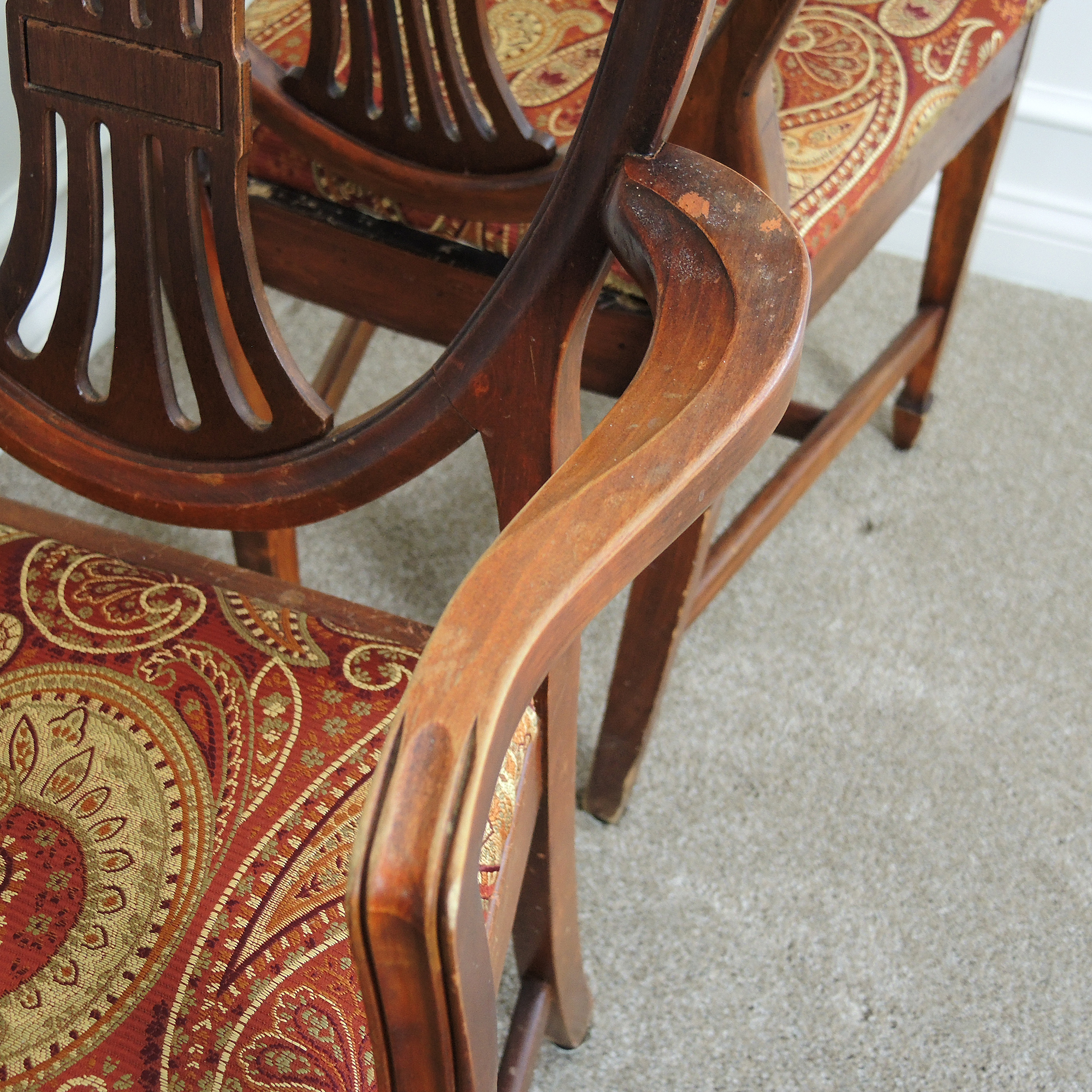 Vintage Mahogany Dining Table and Seven Chairs