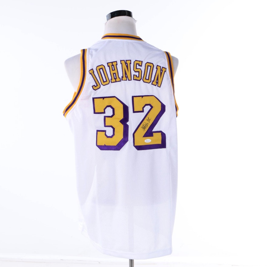 Magic Johnson Autographed Los Angeles Jersey - JSA COA