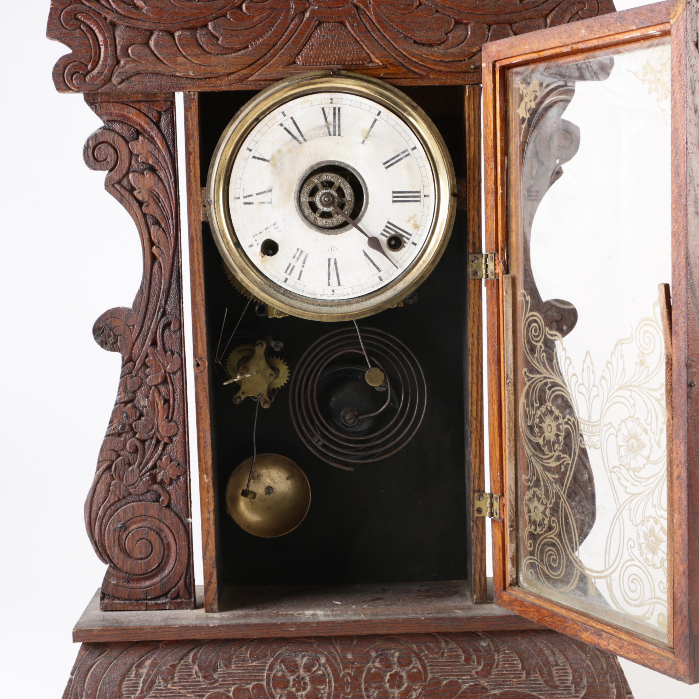 19th Century Wm. L. Gilbert Gingerbread Mantel Clock