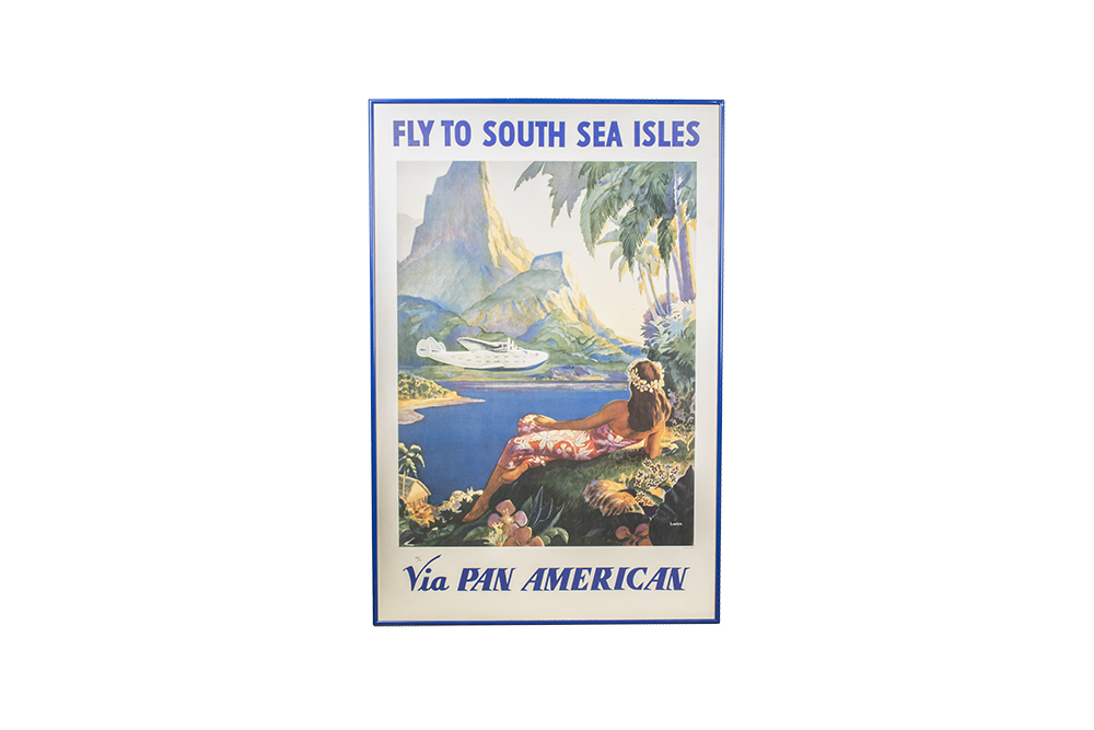 Reproduction Travel Poster After Paul George Lawler "Fly to South Sea Isles"