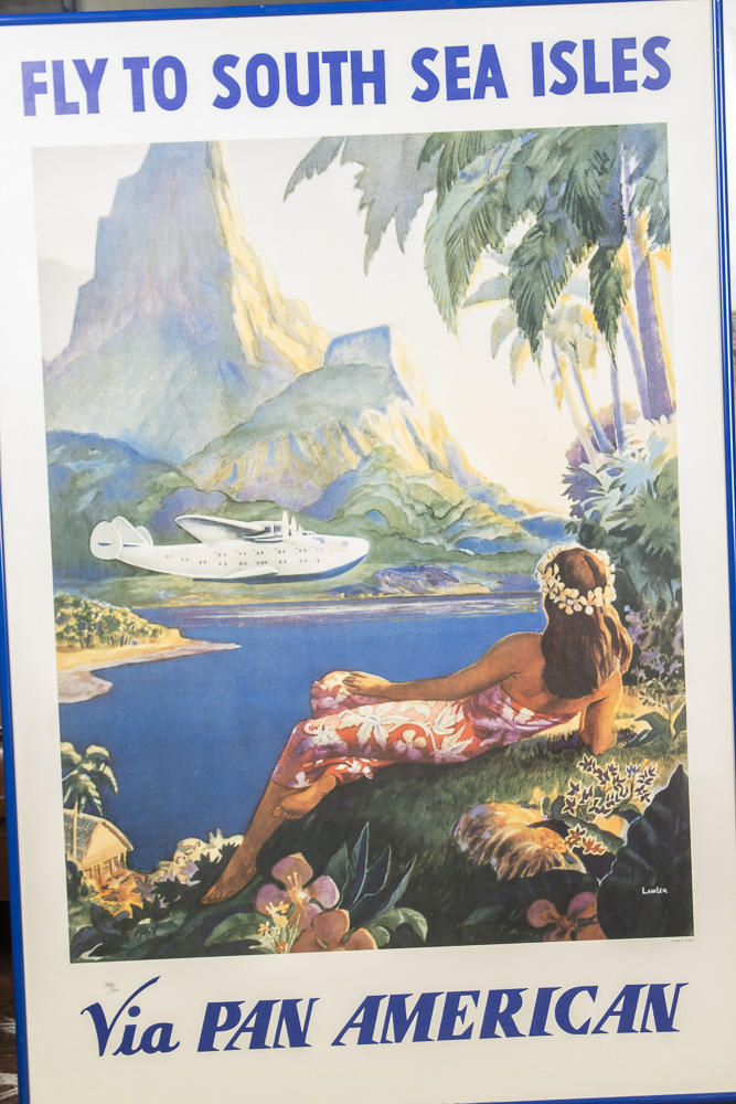 Reproduction Travel Poster After Paul George Lawler "Fly to South Sea Isles"