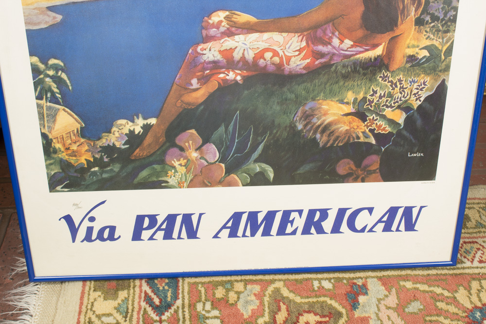 Reproduction Travel Poster After Paul George Lawler "Fly to South Sea Isles"