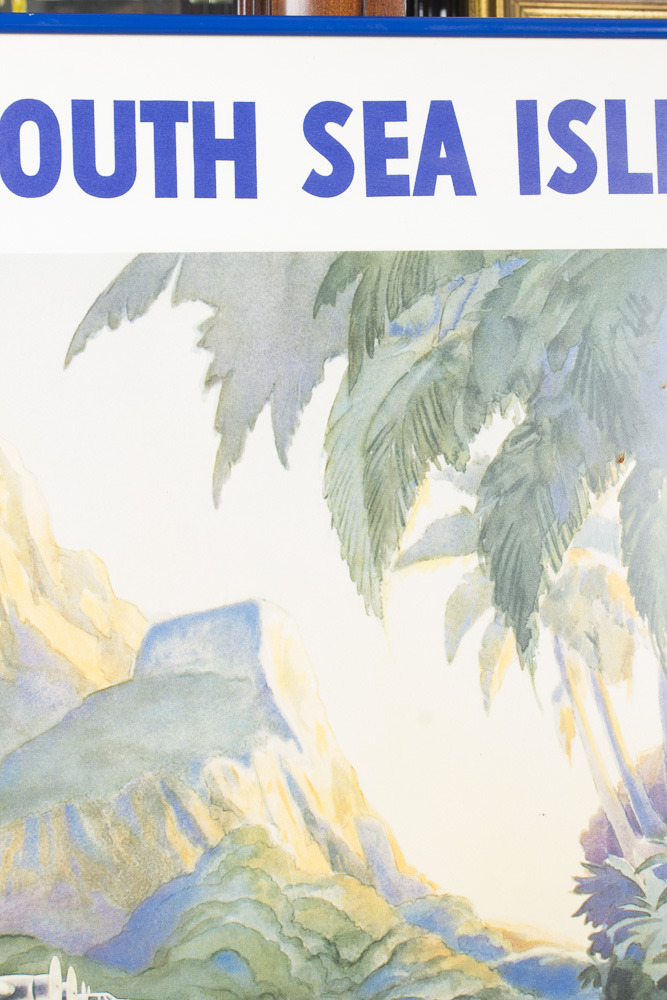Reproduction Travel Poster After Paul George Lawler "Fly to South Sea Isles"