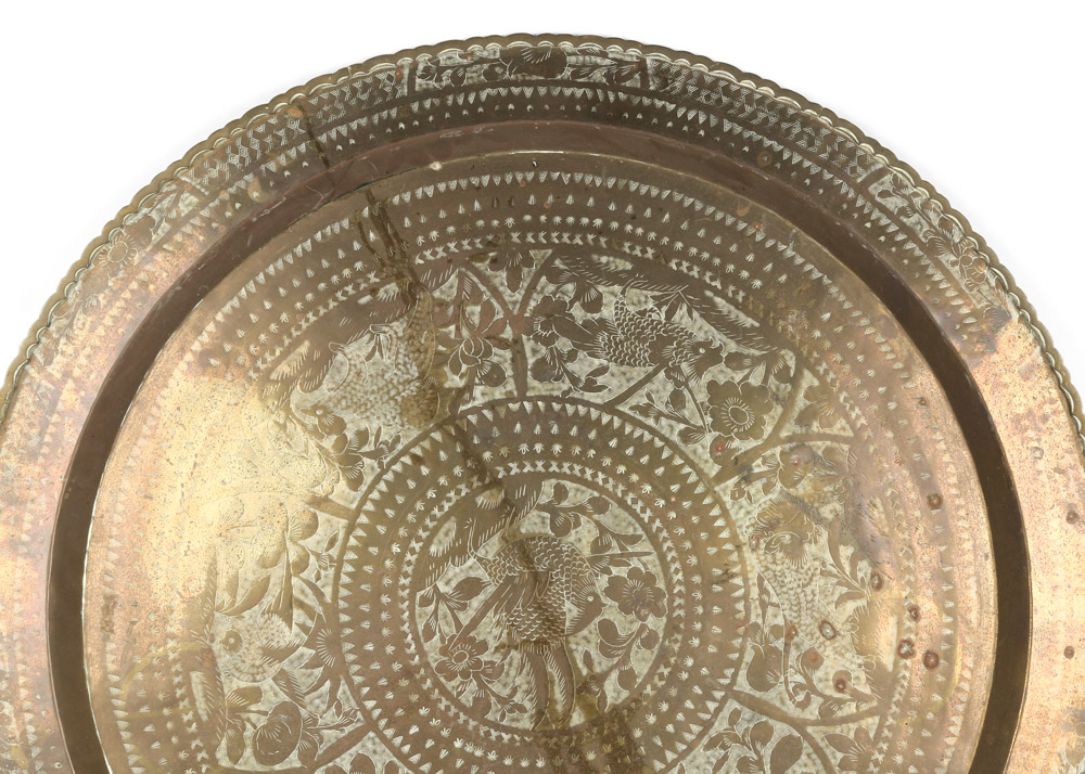 Large Vintage Brass Trays