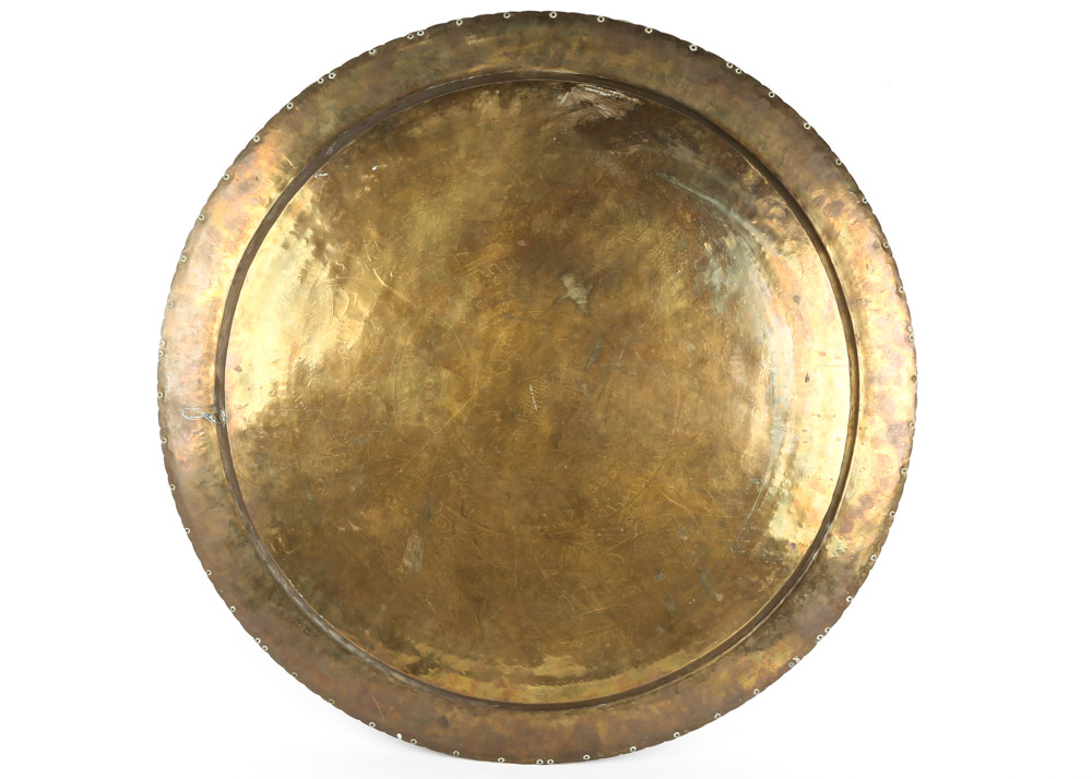 Large Vintage Brass Trays