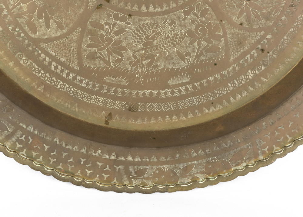 Large Vintage Brass Trays