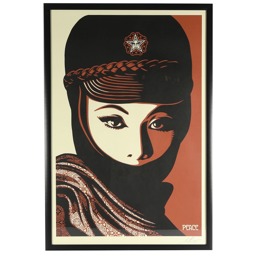 Shepard Fairey Signed Offset Lithograph "Mujer Fatale"