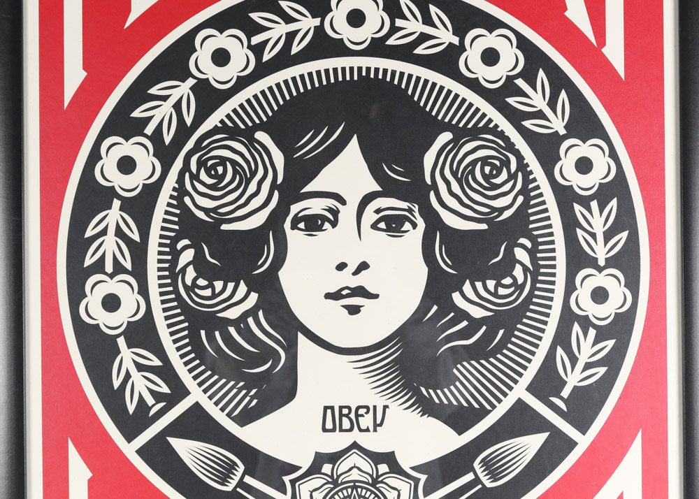 Shepard Fairey Signed Offset Lithograph "Make Art Not War"