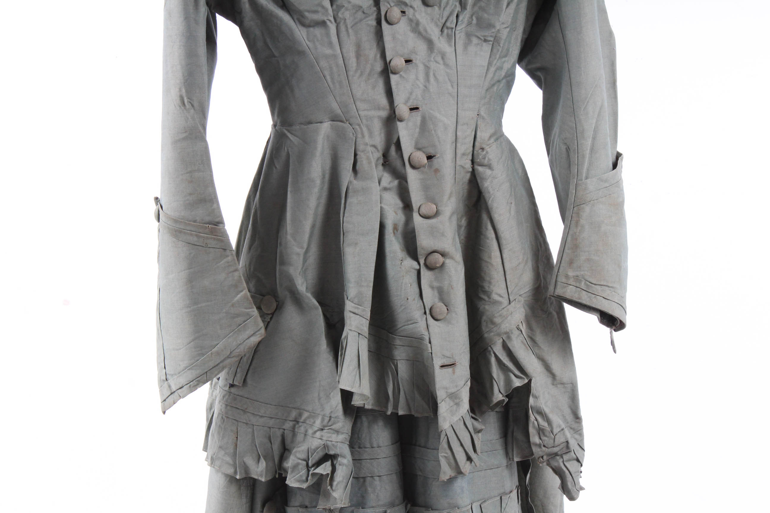 Circa 1880s Victorian Bustle Jacket and Skirt