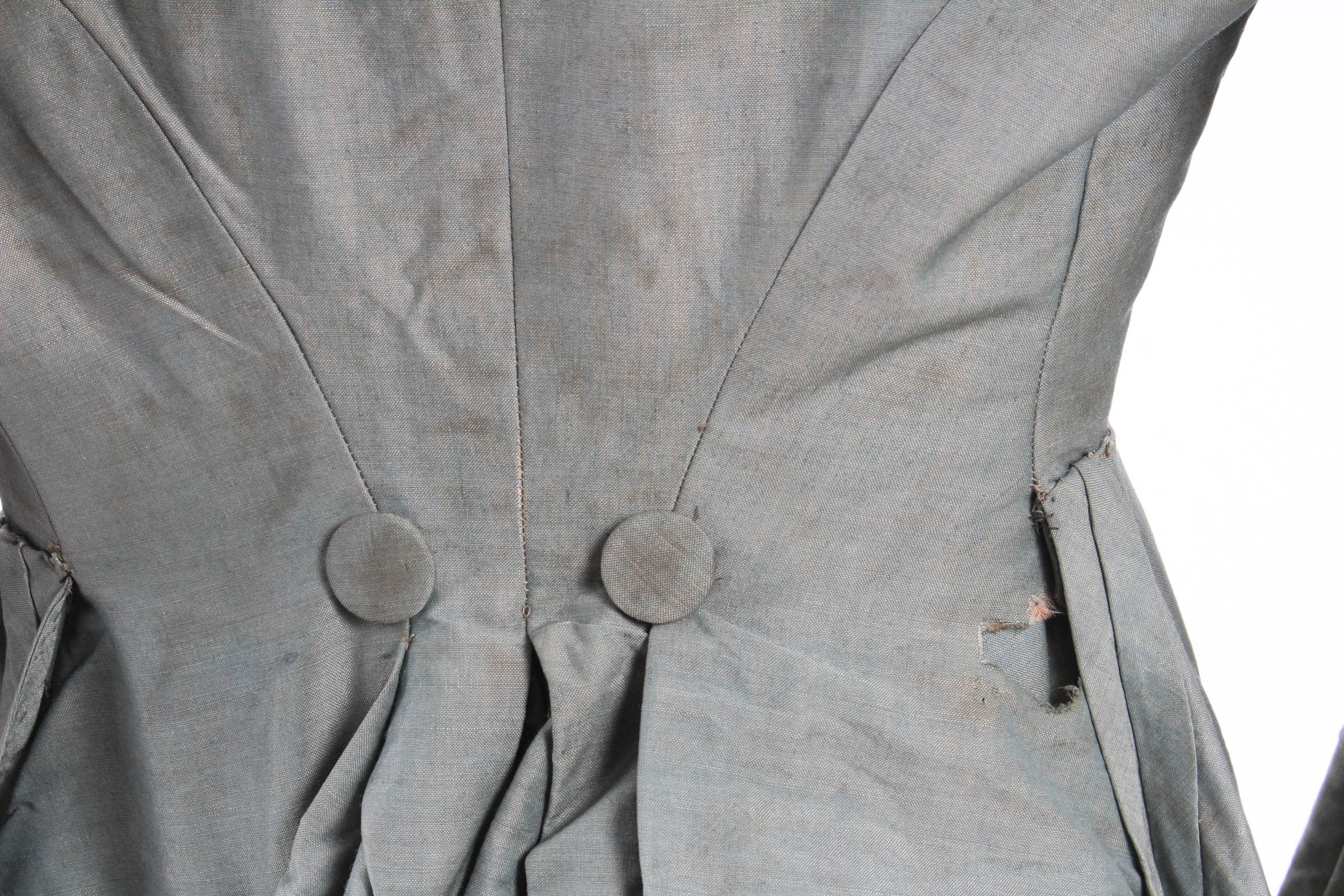 Circa 1880s Victorian Bustle Jacket and Skirt